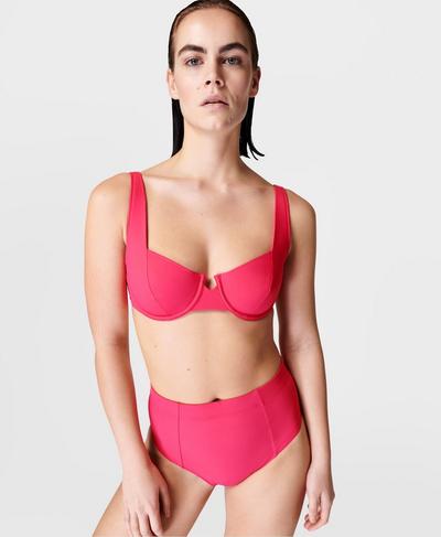 Laguna Underwired Bikini Top , Glow Pink | Sweaty Betty