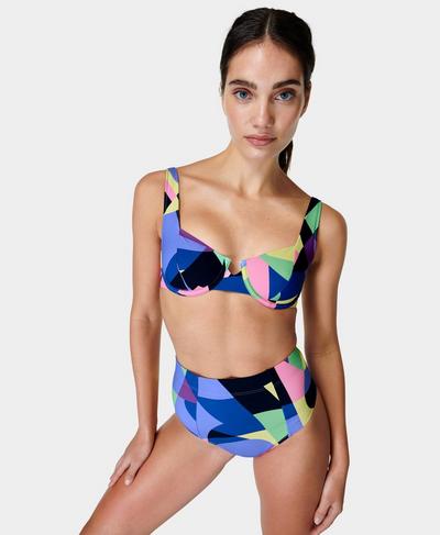 Laguna Underwired Bikini Top , Purple Prism Camo Print | Sweaty Betty