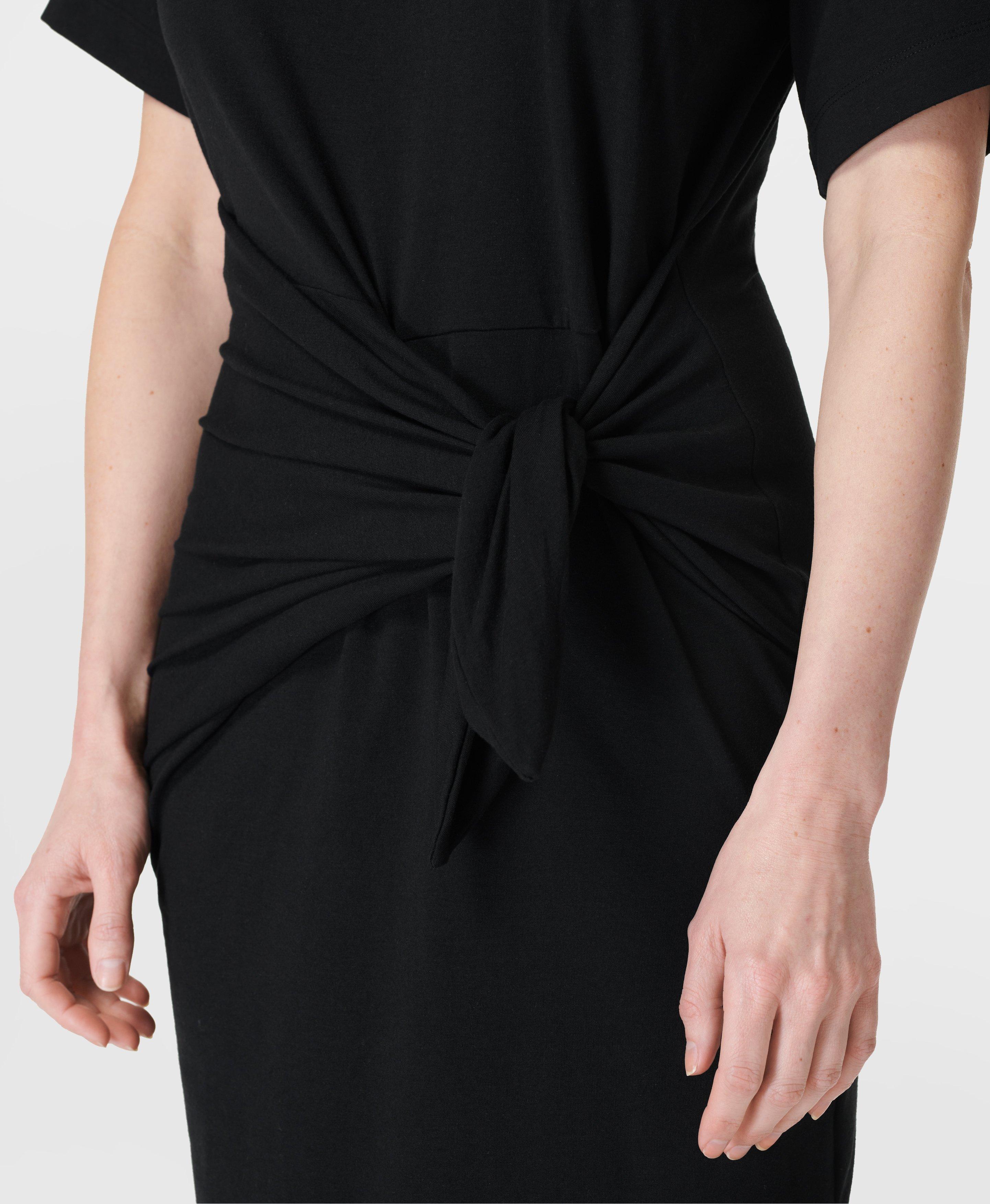 Black tie cheap knot dress