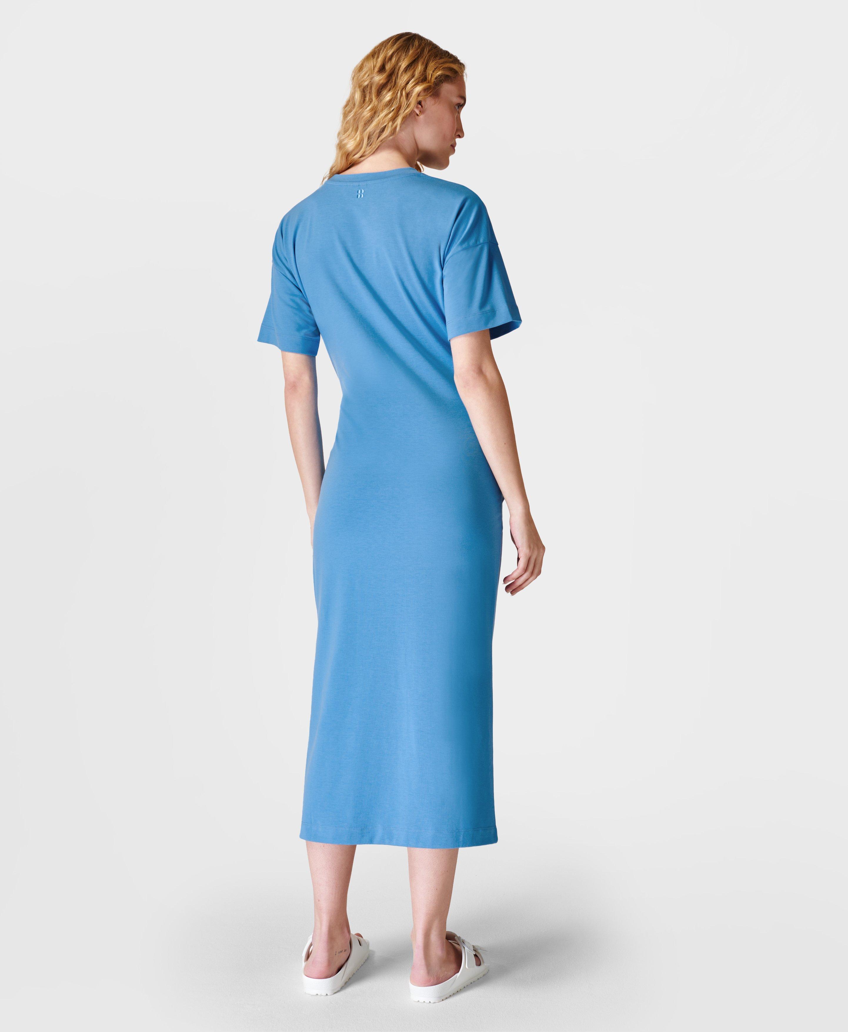 Knot Front Midi Dress - Regatta Blue | Women's Dresses and Jumpsuits |  Sweaty Betty