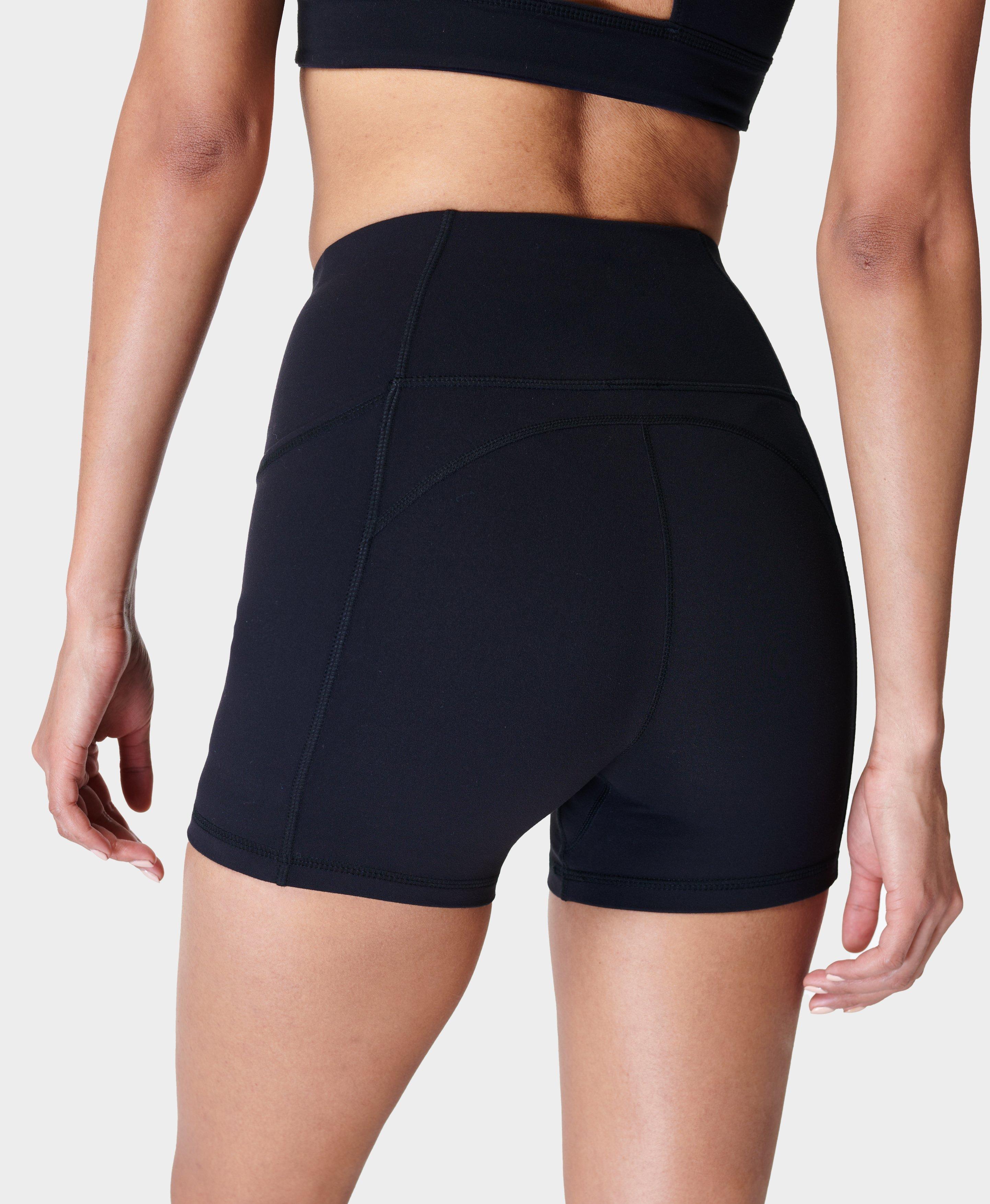 Sporty Spice Butter Soft High Waist Biker Shorts In Black