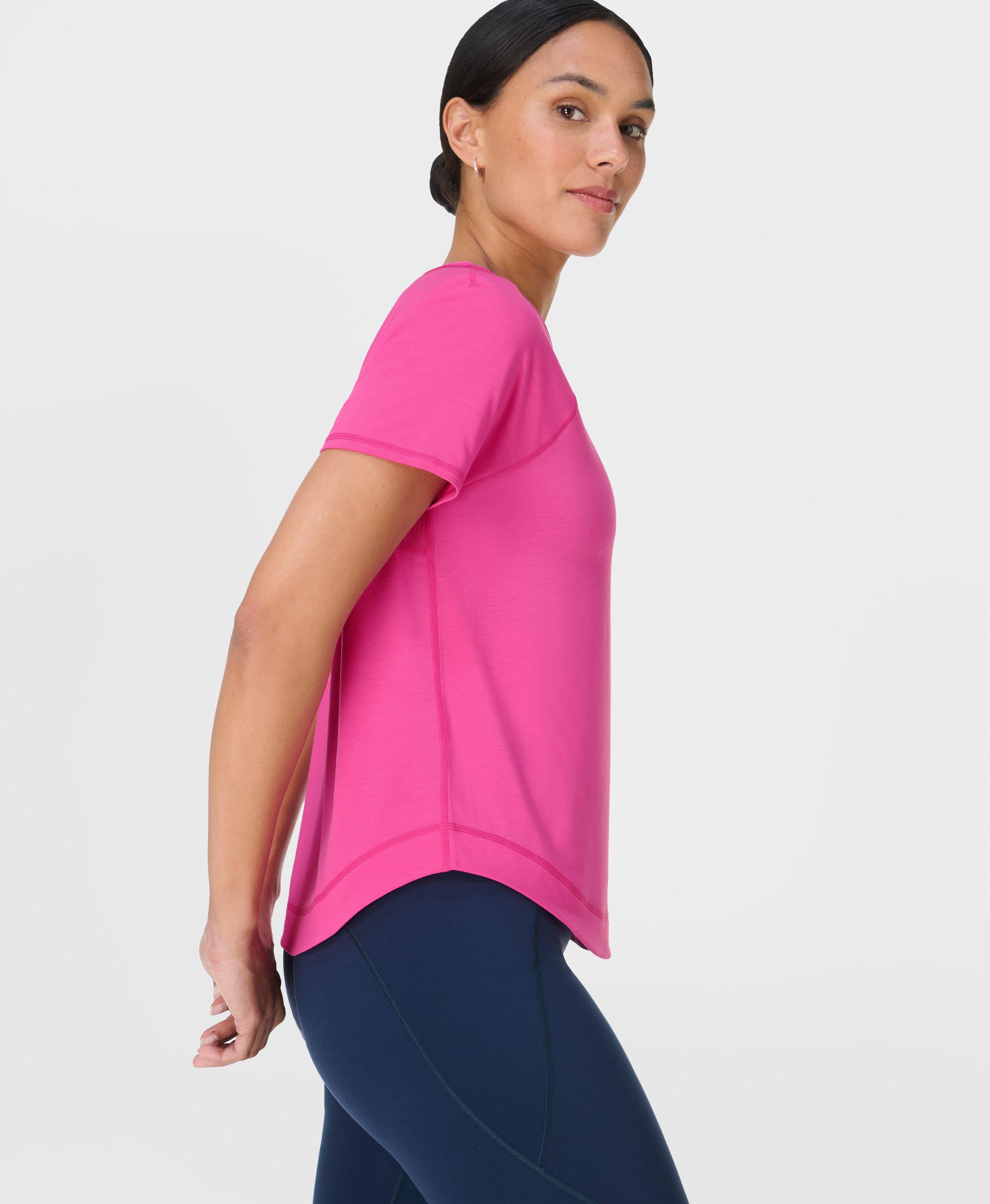Sweaty Betty Breathe Easy Running T-Shirt, Pink, Women's L