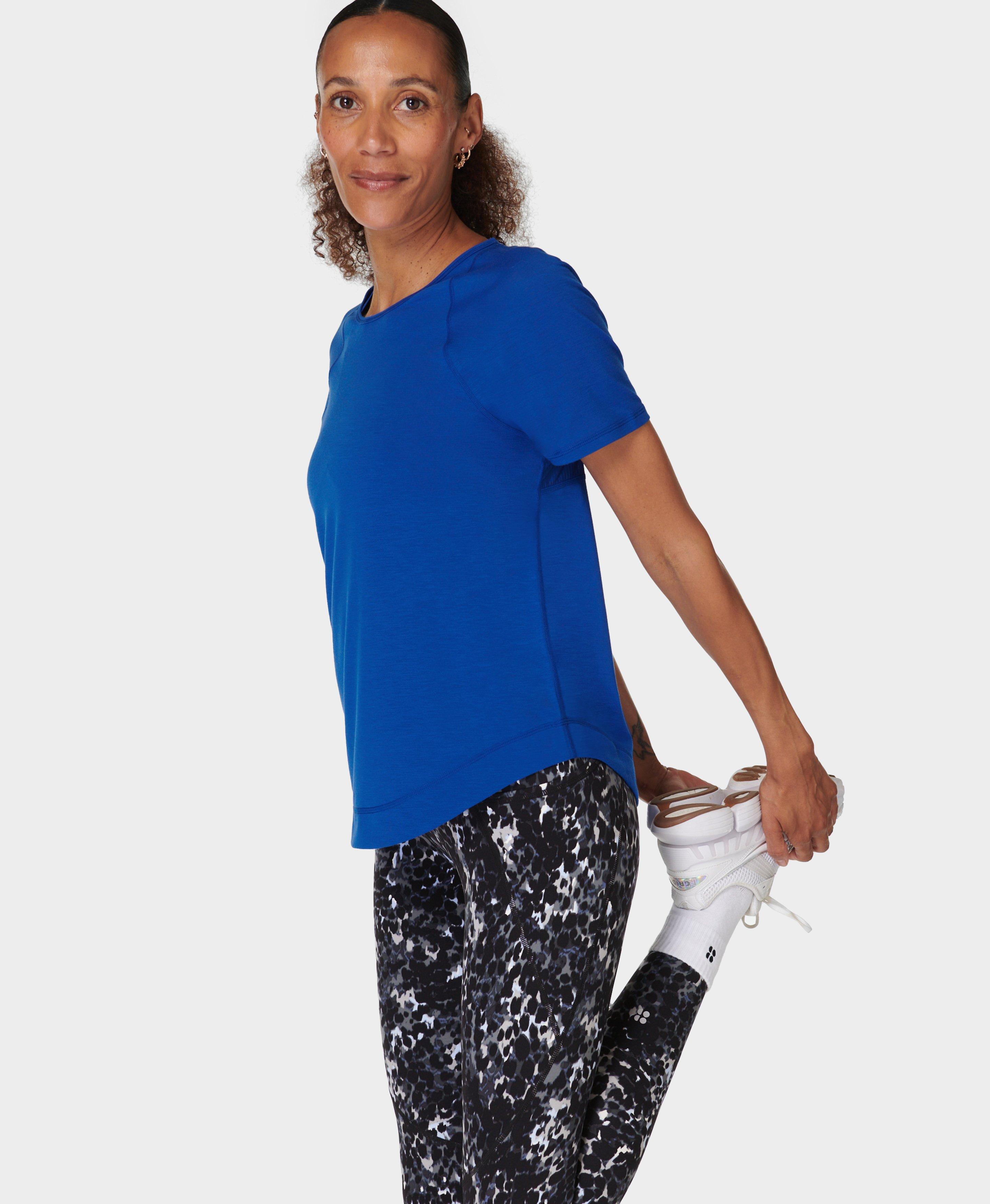 Breathe Easy Running T-Shirt, Lightning Blue | Sweaty Betty