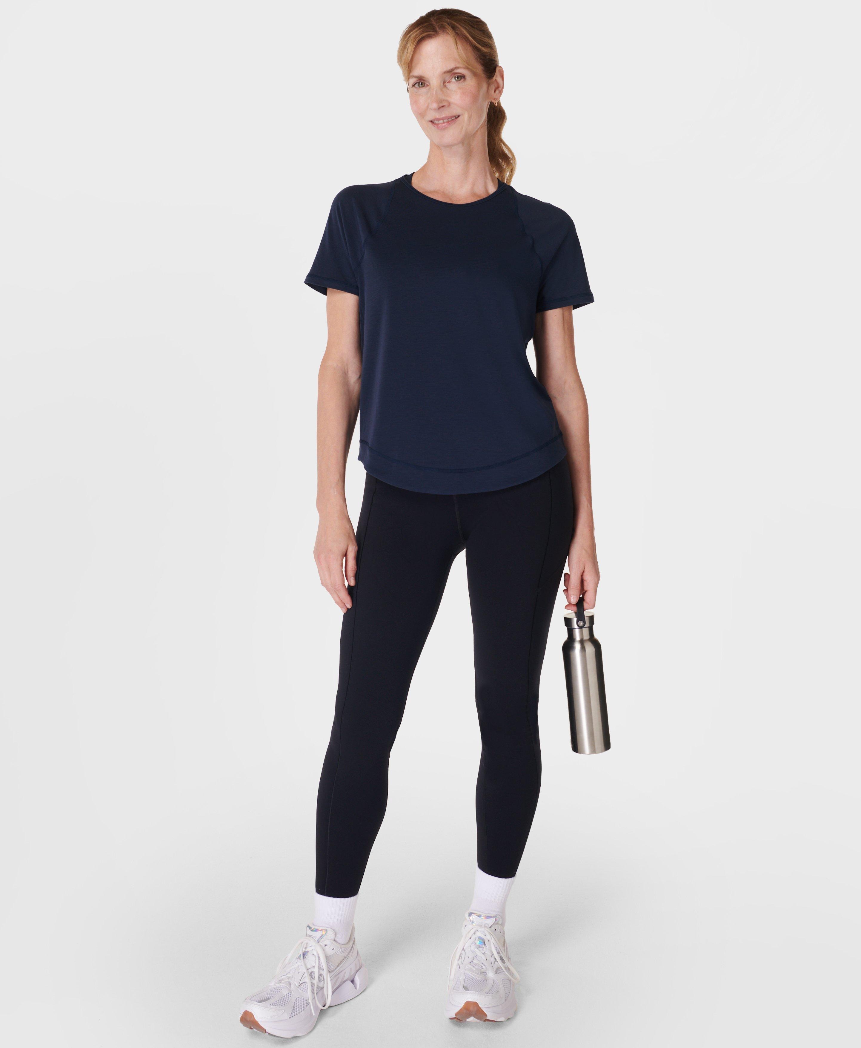 Breathe Easy Running T-Shirt - Navy Blue, Women's T-Shirts