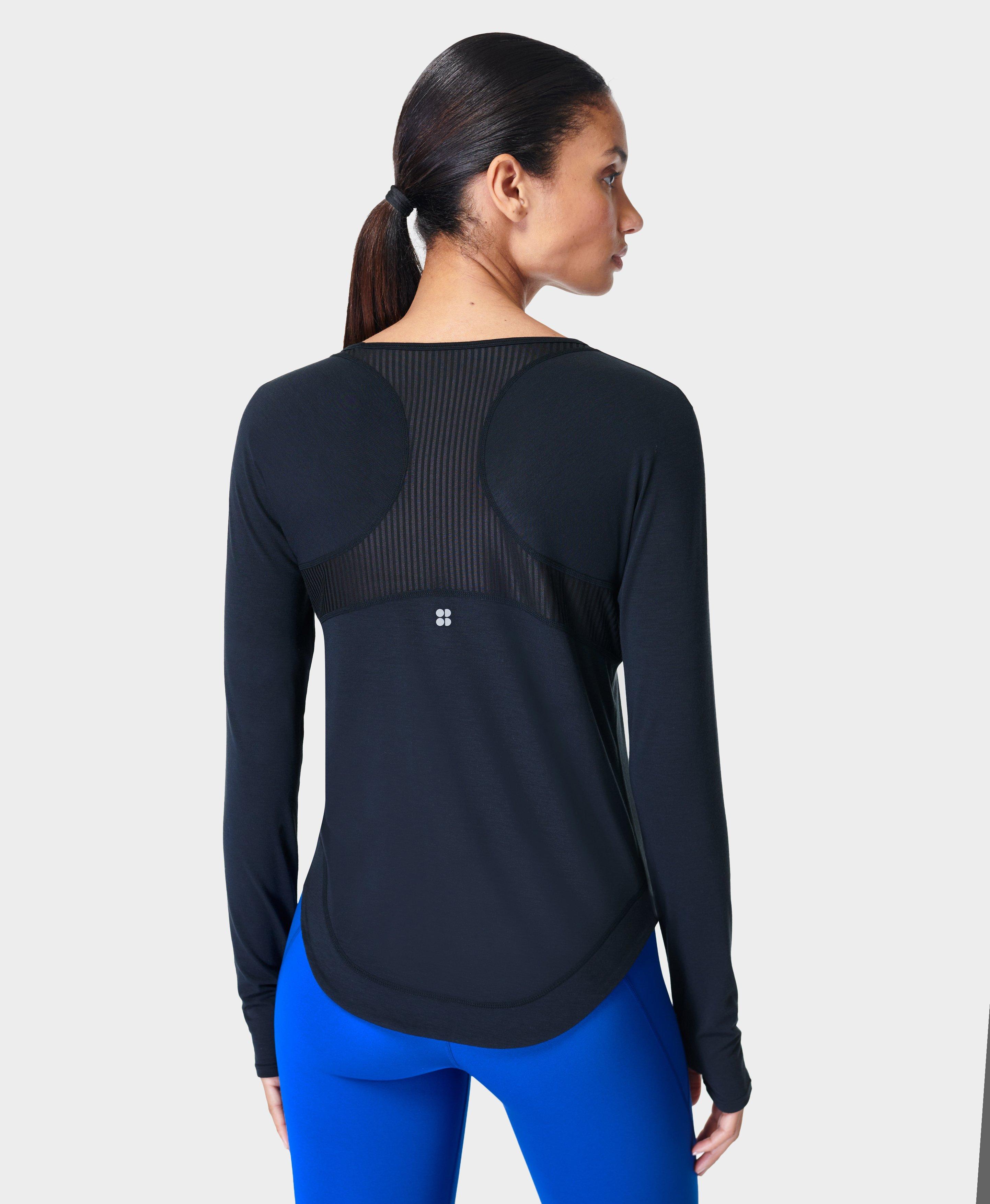 OmicGot Sports Womens Compression Shirt Long Sleeve Tops Running Yoga  Workout Athletic Seamless Shirts Base Layer