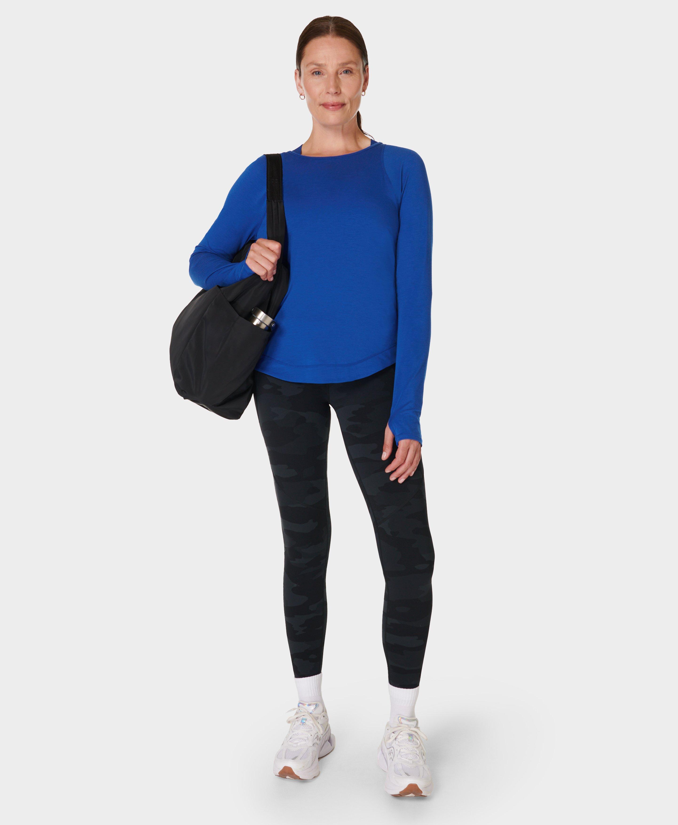 Breathe Easy Running Long Sleeve Top - Navy Blue