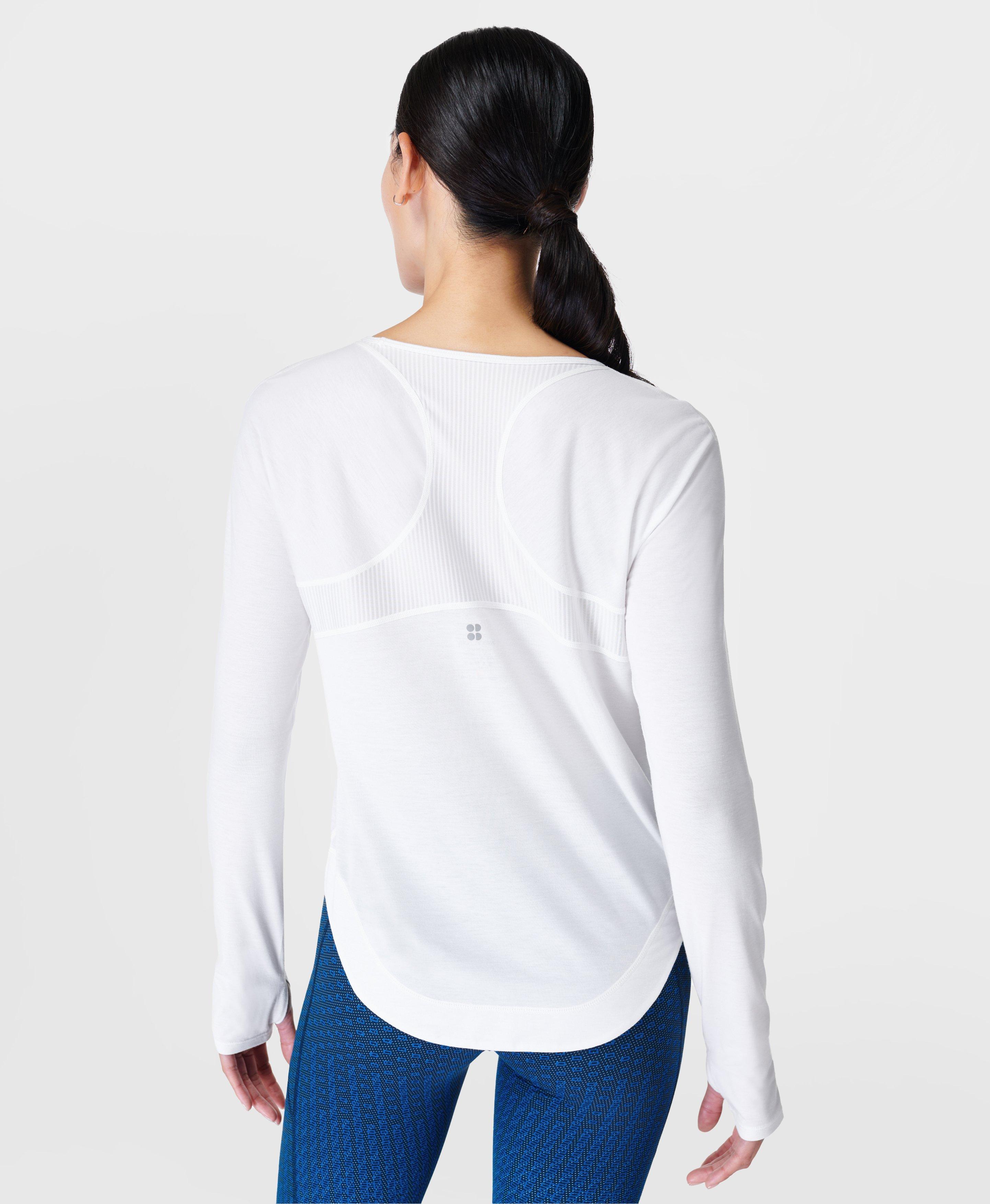 adviicd Long Sleeve Workout Tops For Women Women's Puff Sleeve Square Neck  Short Sleeve Elegant Tee Top White L 