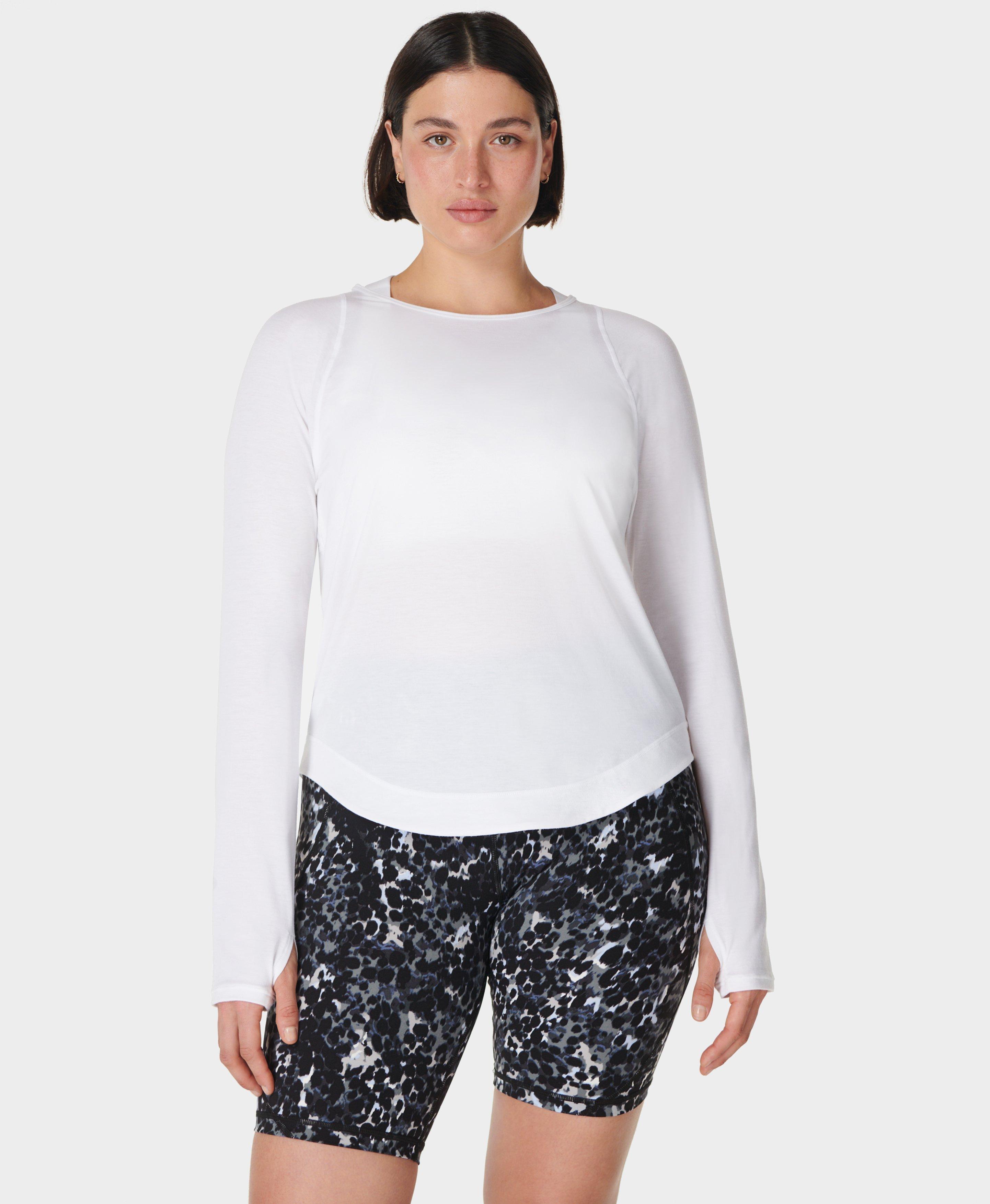 Breathe Easy Running Long Sleeve Top - White