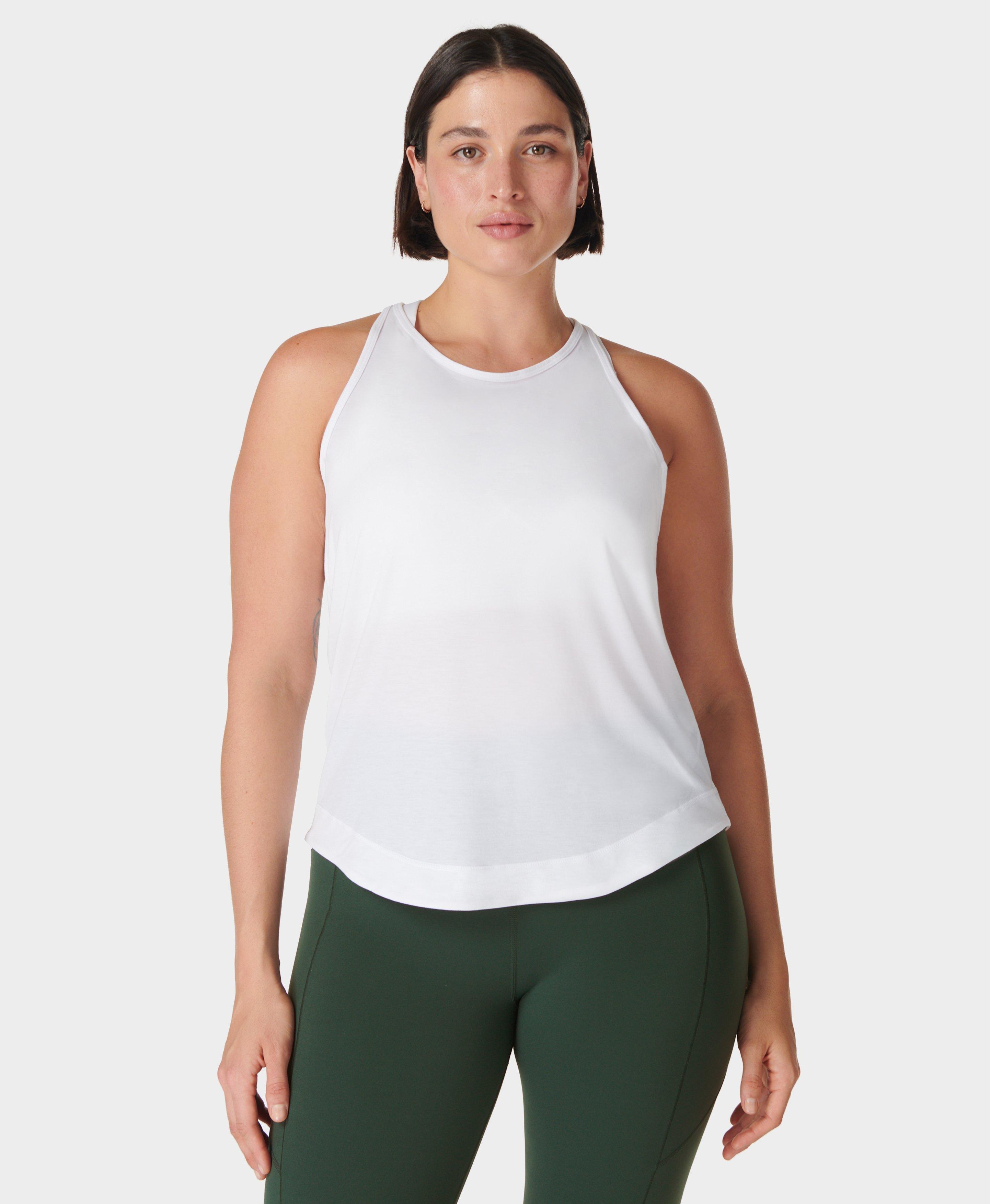 Breathe Easy Running Tank White Women s Tanks Sweaty Betty