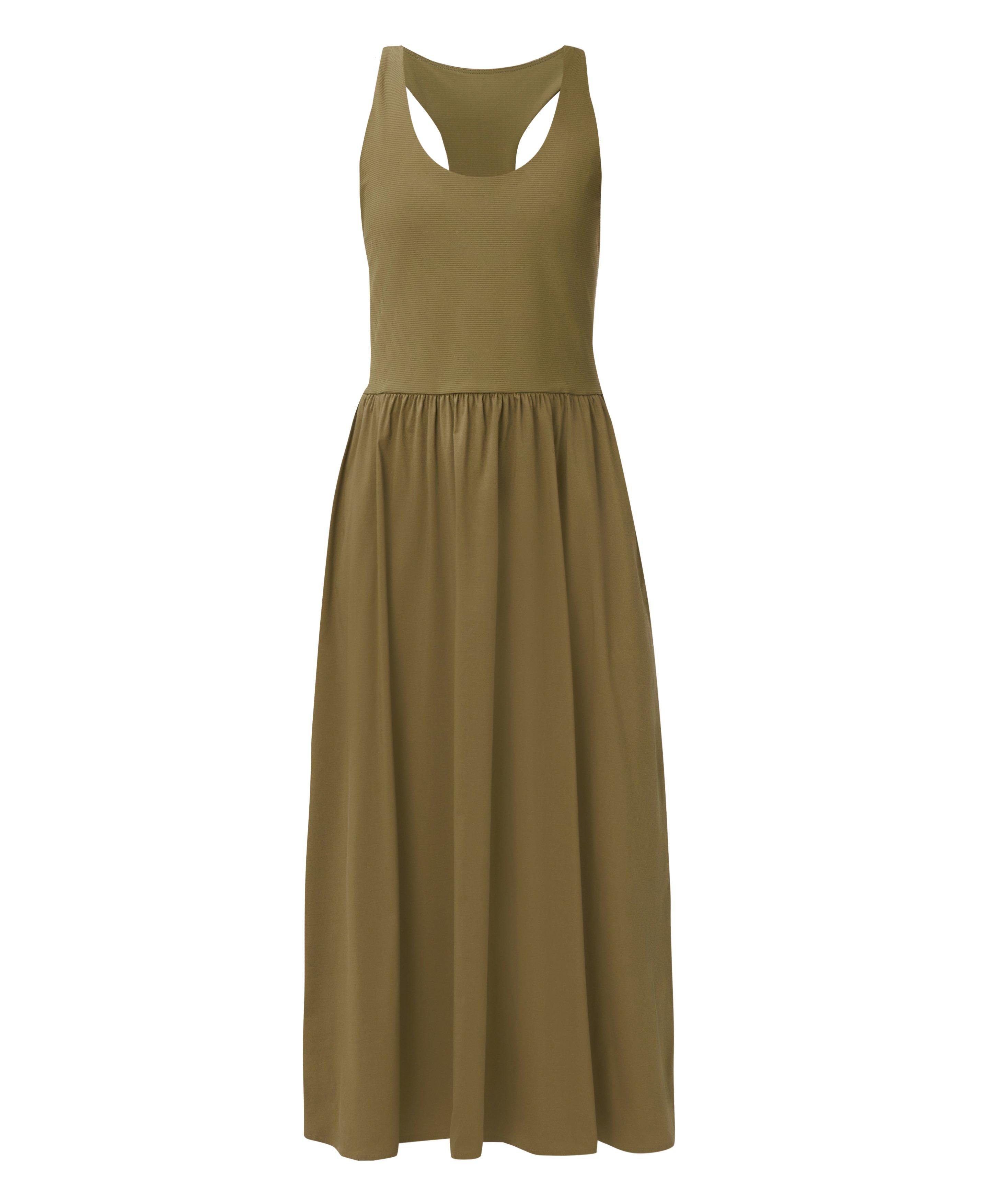 sweaty betty brown dress Explorer Ribbed Racer Midi Maxi dress