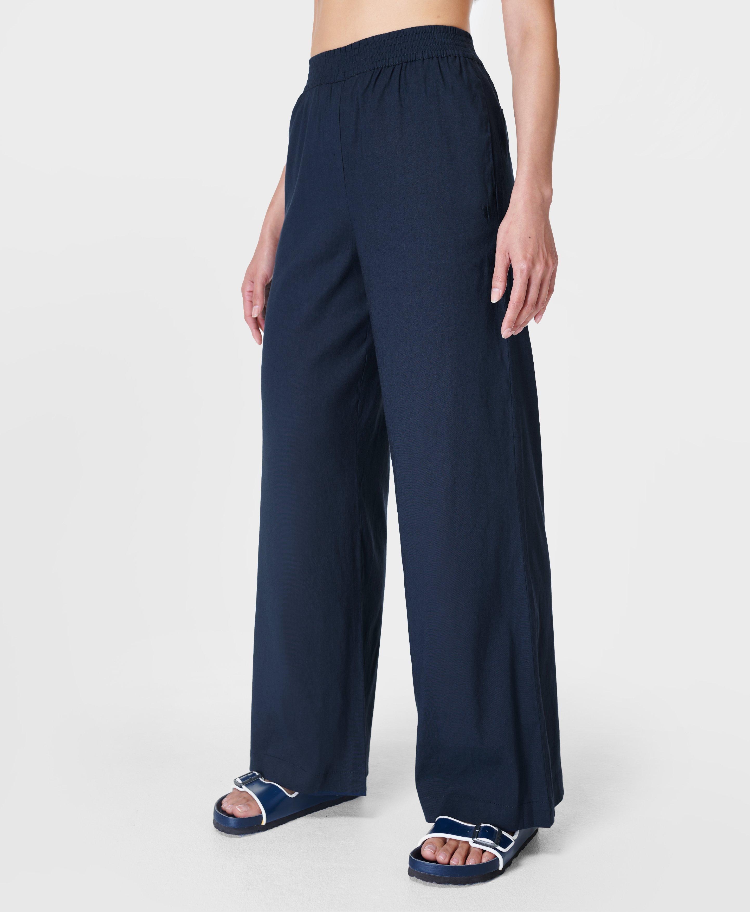 Summer Stretch Linen Wide Leg Trouser