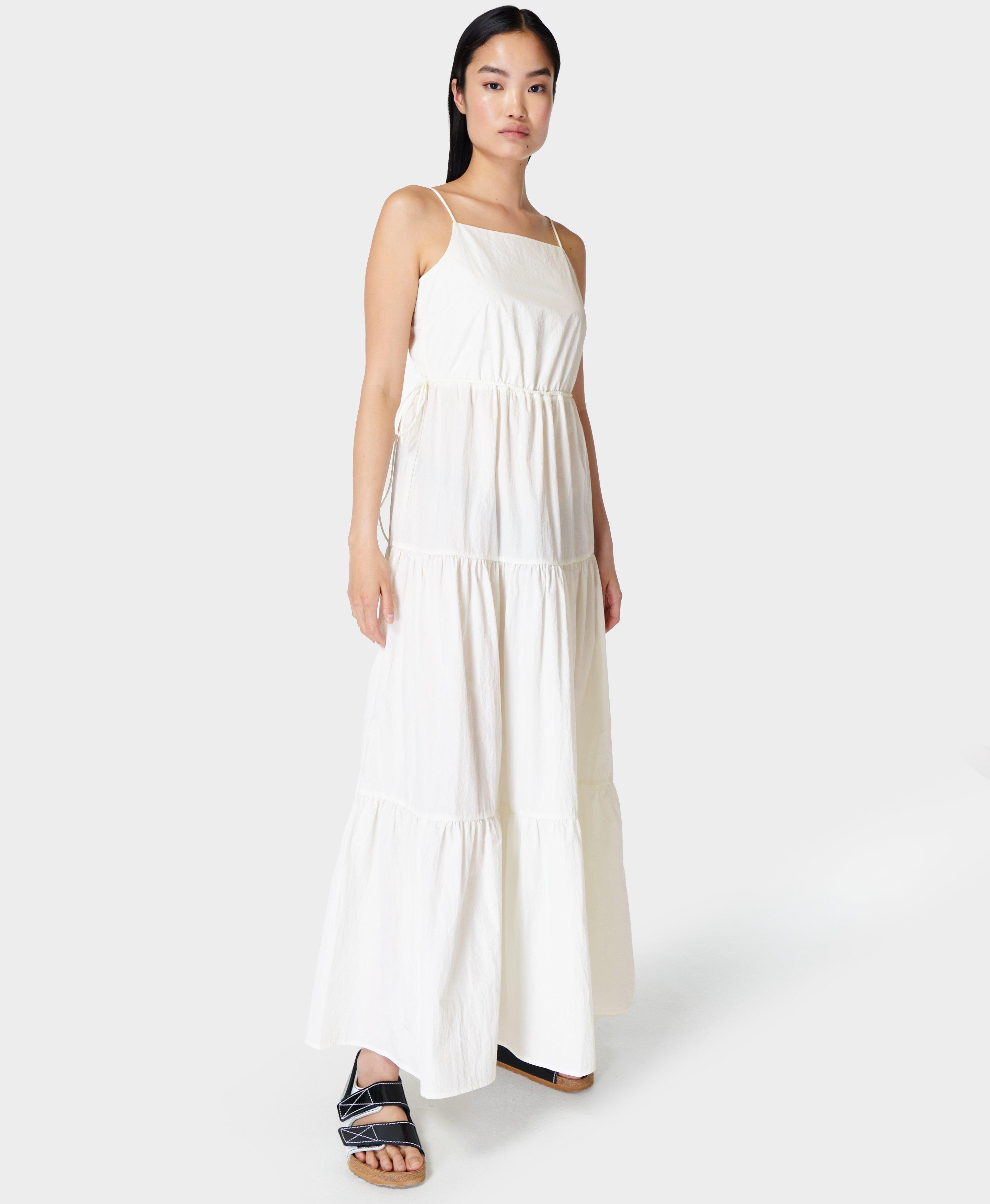Sweaty Betty Parachute Summer Maxi Dress, White, Women's M