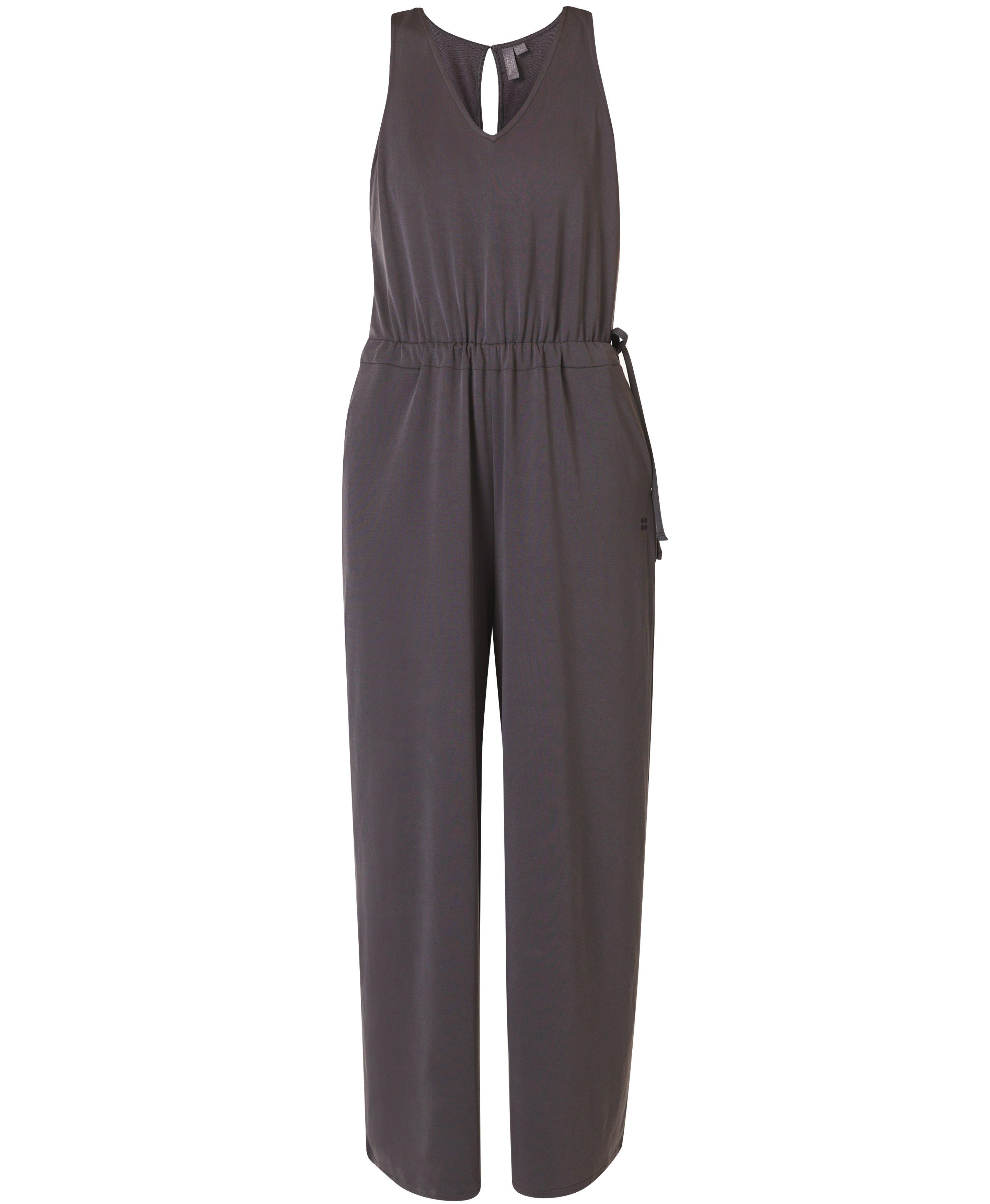 Sweaty Betty Serenity Culotte Jumpsuit in burgundy medium wide sale leg