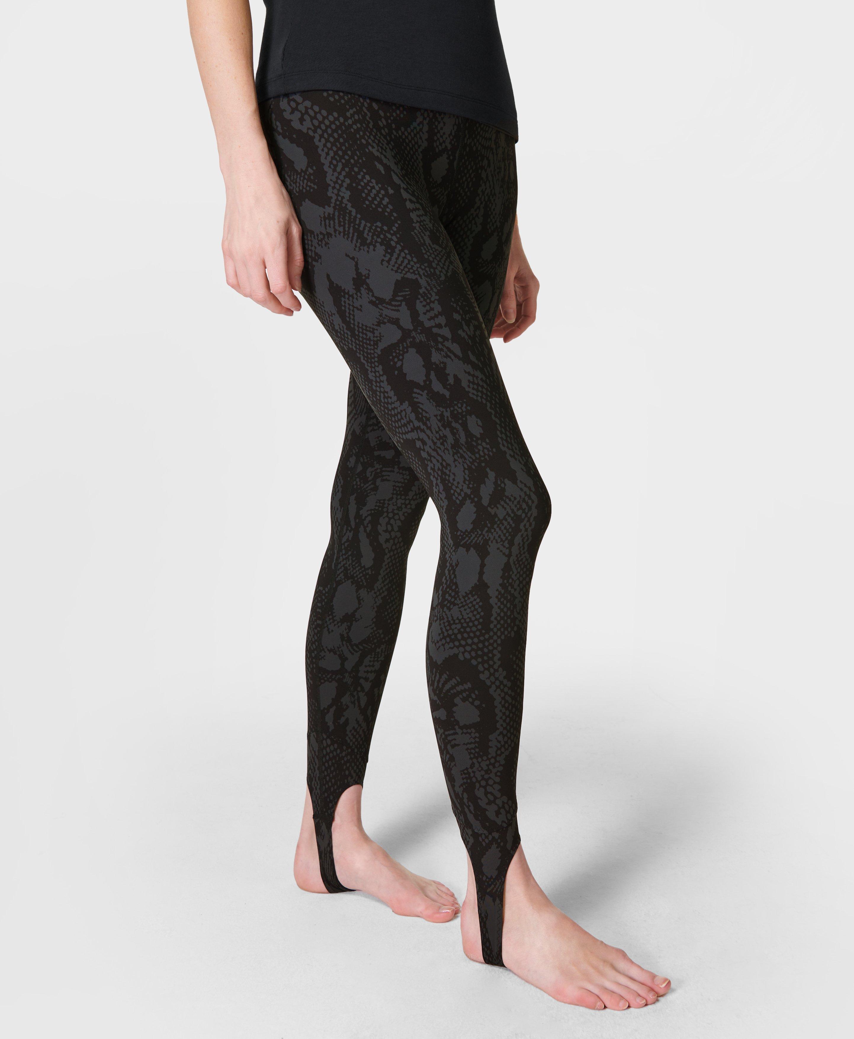 Orbit Stirrup Leggings - Black Snake Print