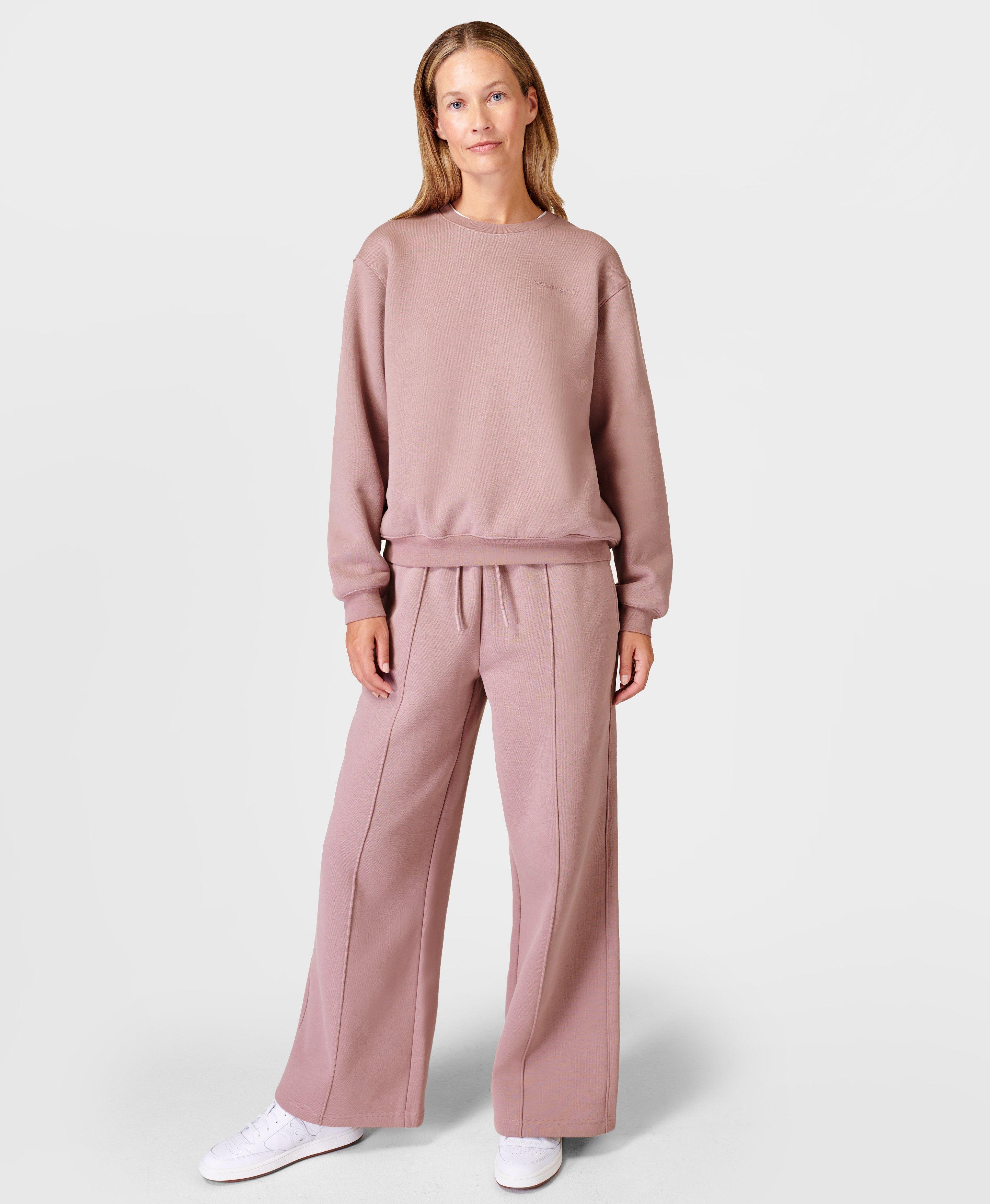 Pink sweatsuit hot sale