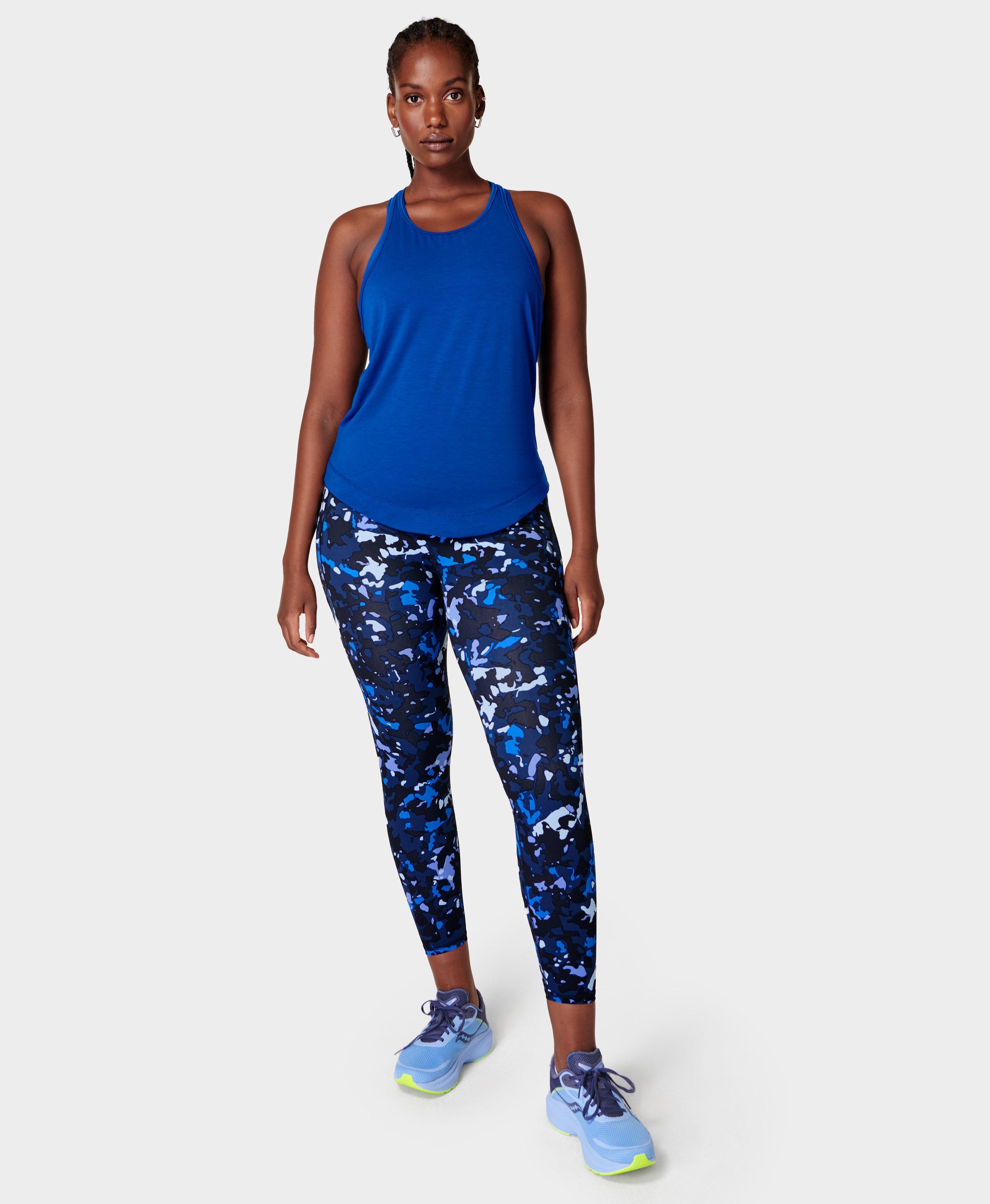 Zero Gravity 7/8 Running Leggings- blueatomprint