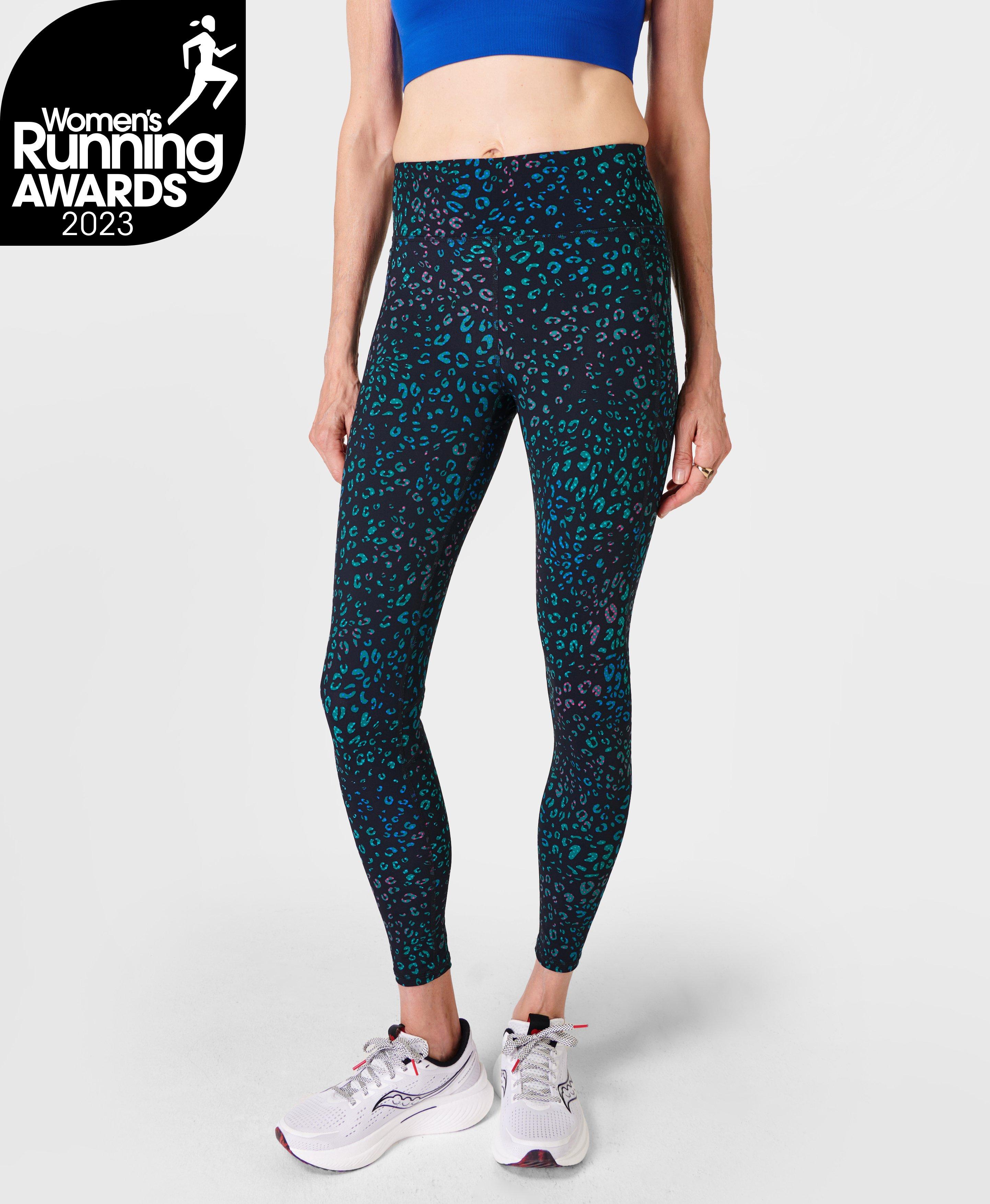 Zero Gravity Running Tight - Black Spliced Leopard Print
