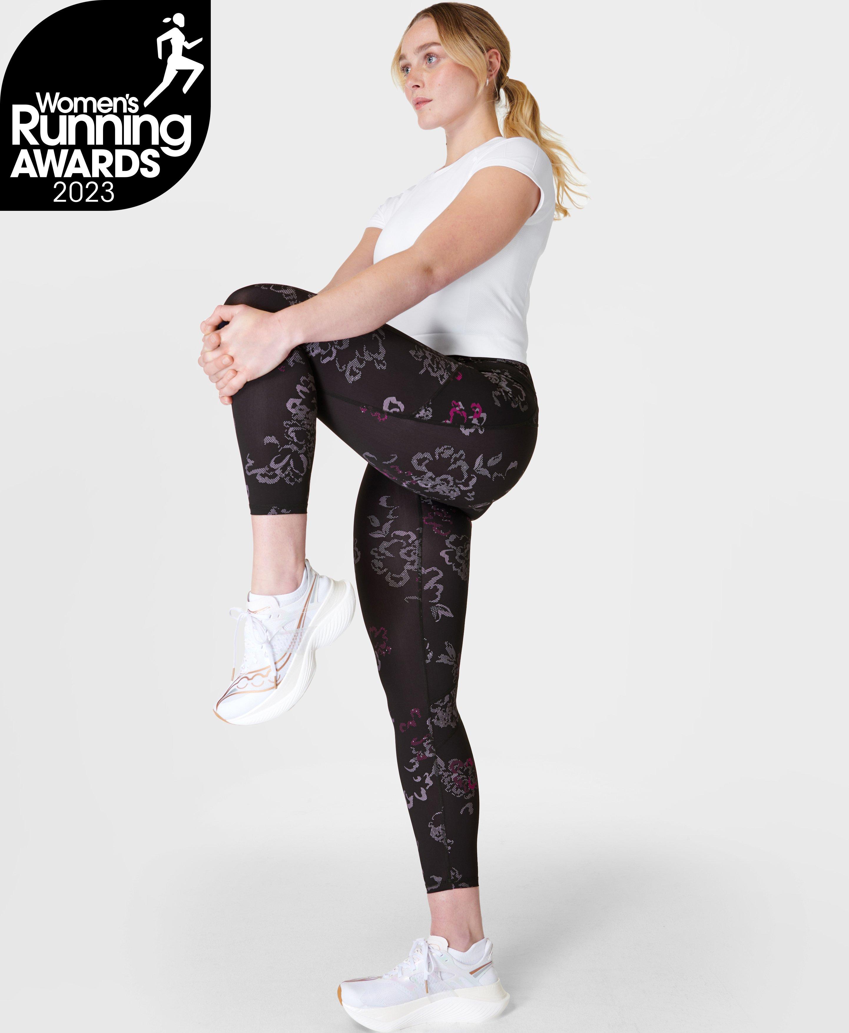 Sweaty Betty 27 Zero Gravity Running Leggings, Black Spliced, XXS