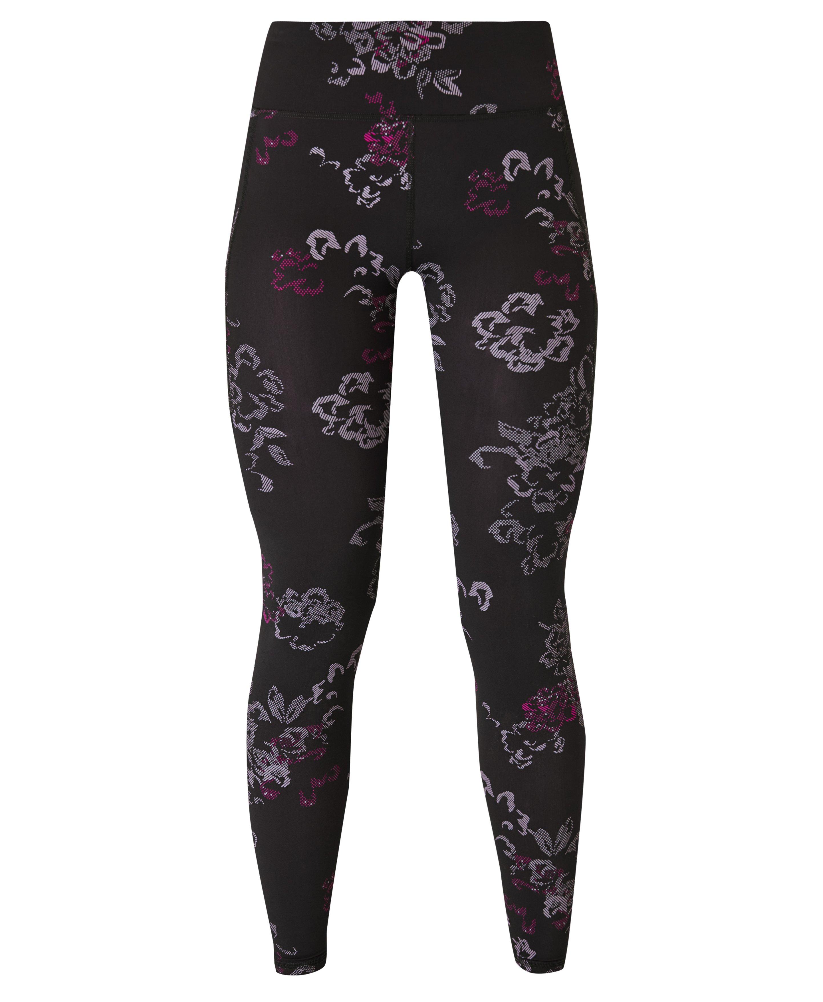 Zero Gravity 7/8 Running Tight - Black Tech Floral Print