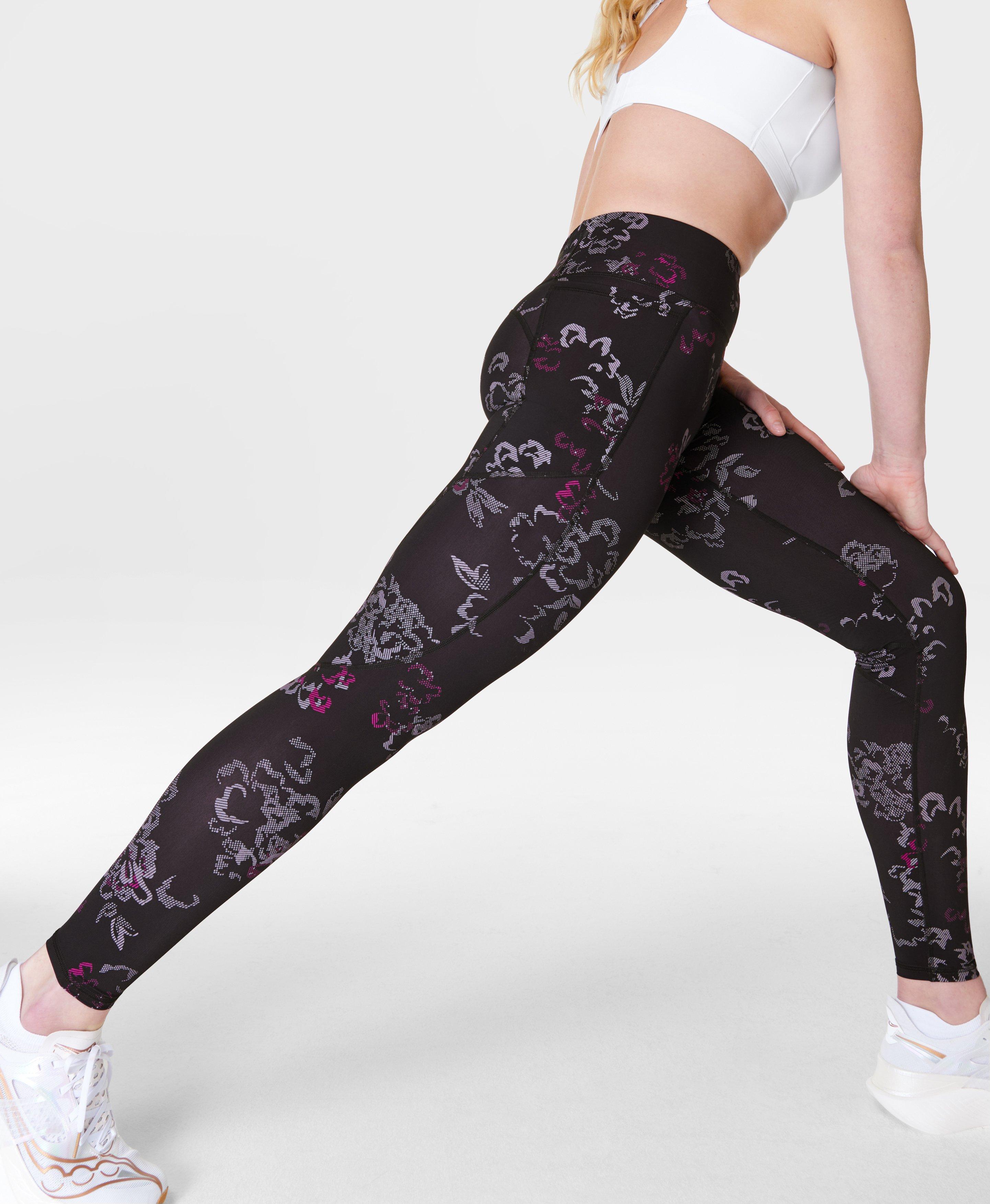 Black Zero Gravity Crop Run Leggings - BrandAlley