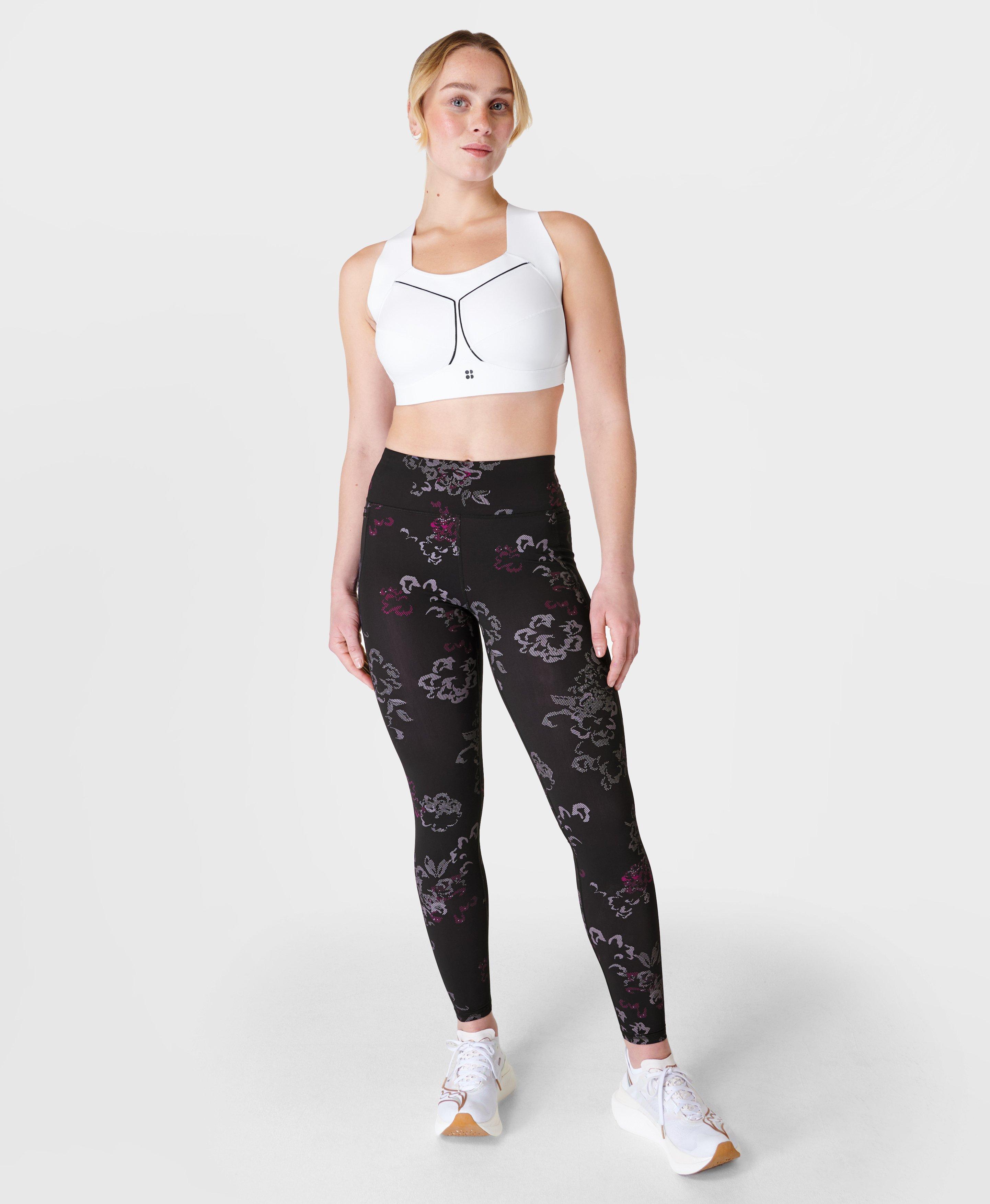 Zero Gravity Running Leggings - Black Tech Floral Print