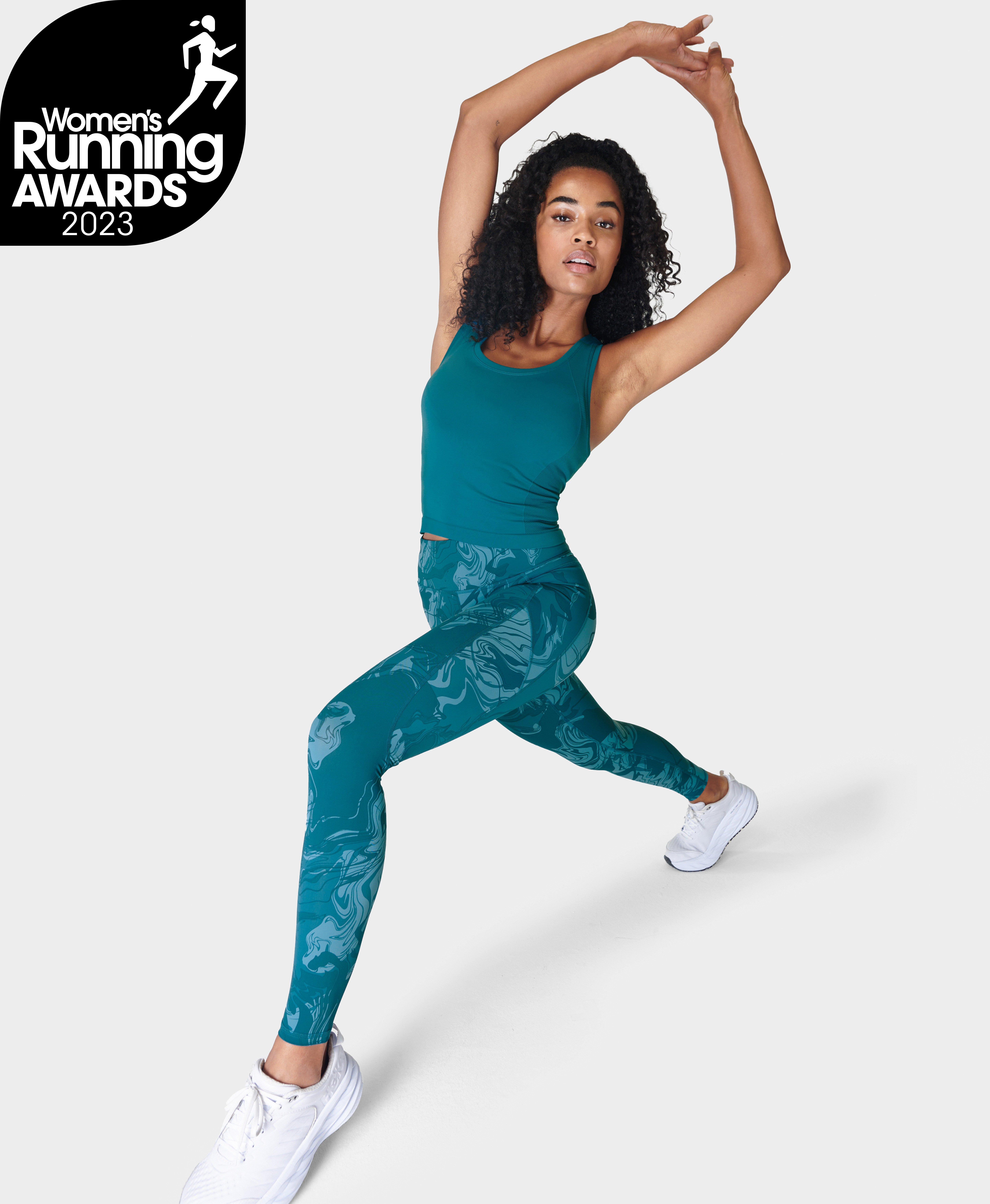 Zero Gravity Running Leggings - Cabin Blue Marble Swirl Print, Women's  Leggings