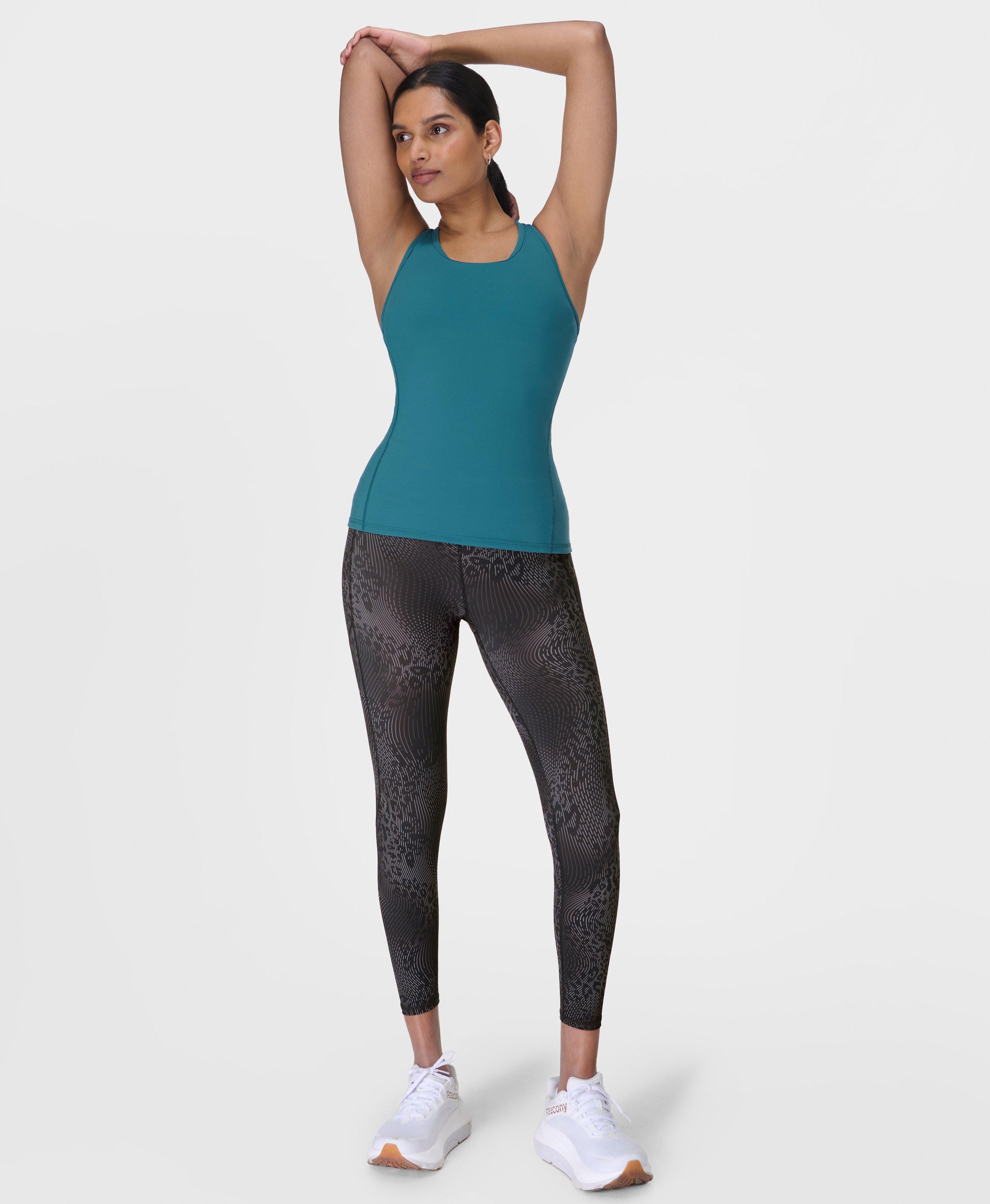 Sweaty Betty Zero Gravity 7/8 Running Tight, Grey Hybrid Leopard Print, Women's XS