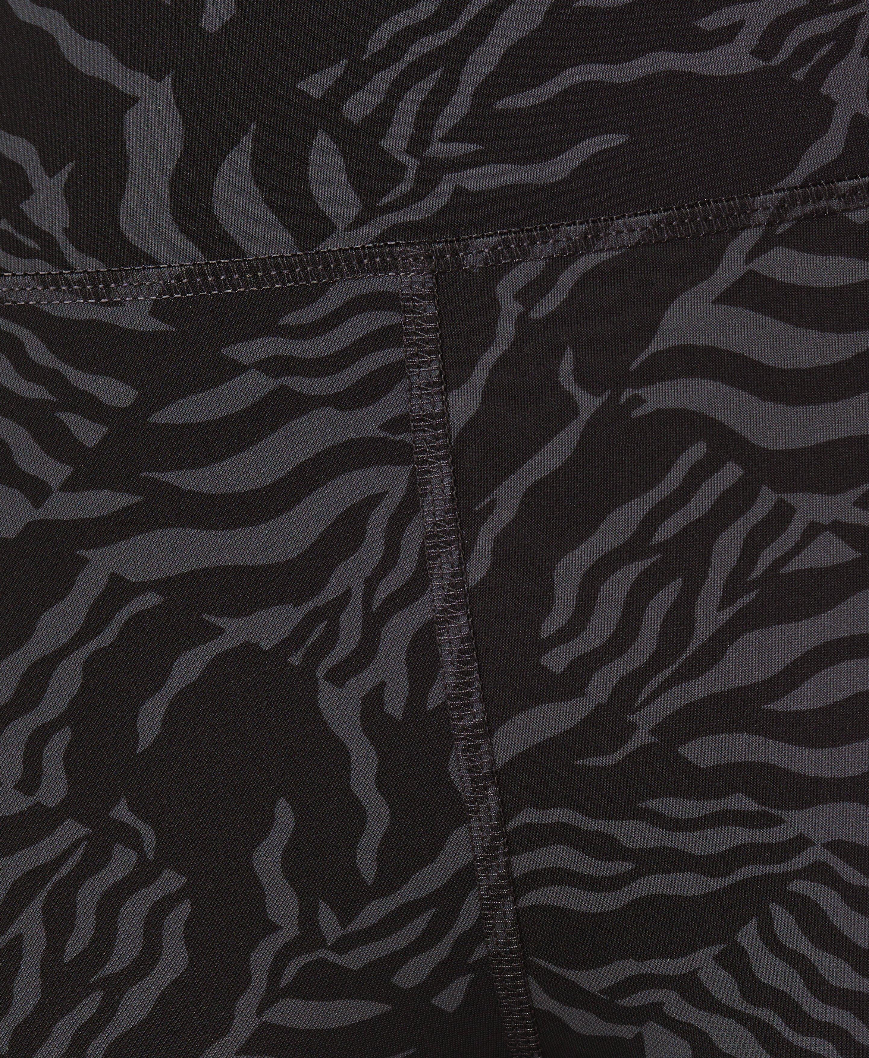 Zero Gravity 7/8 Running Tight - Grey Zebra Check Print