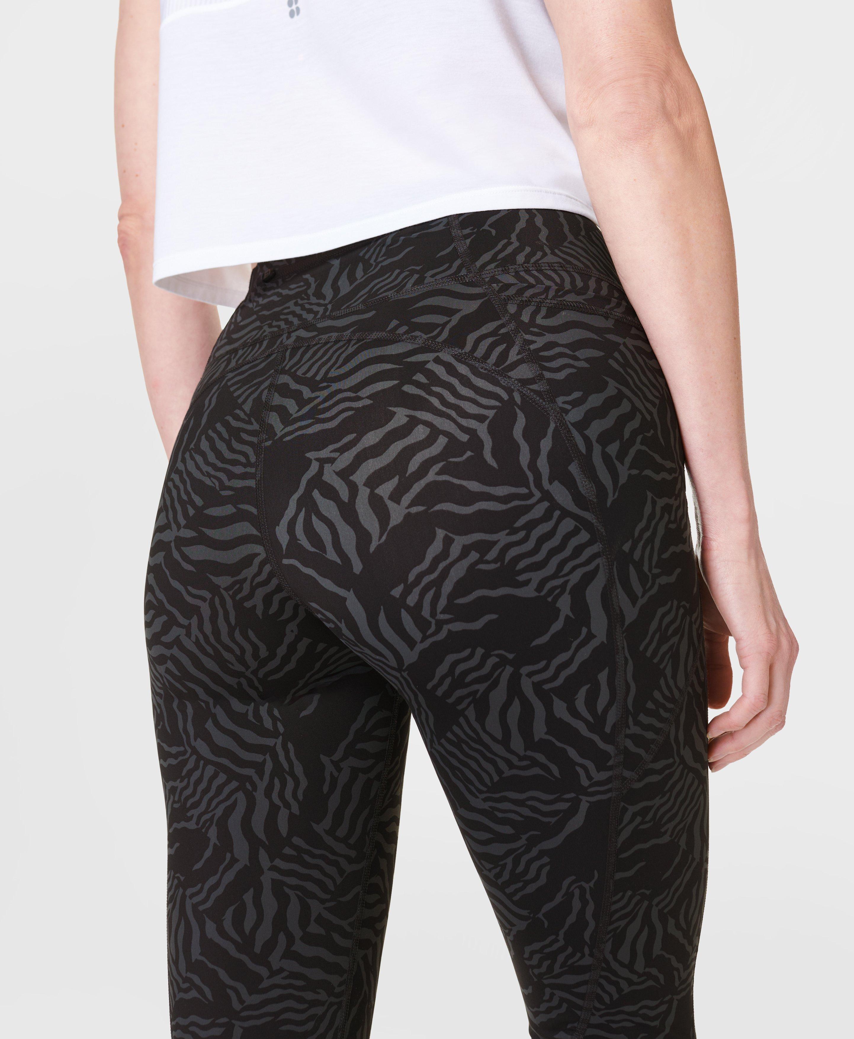 Zero Gravity Running Tight - Grey Zebra Check Print