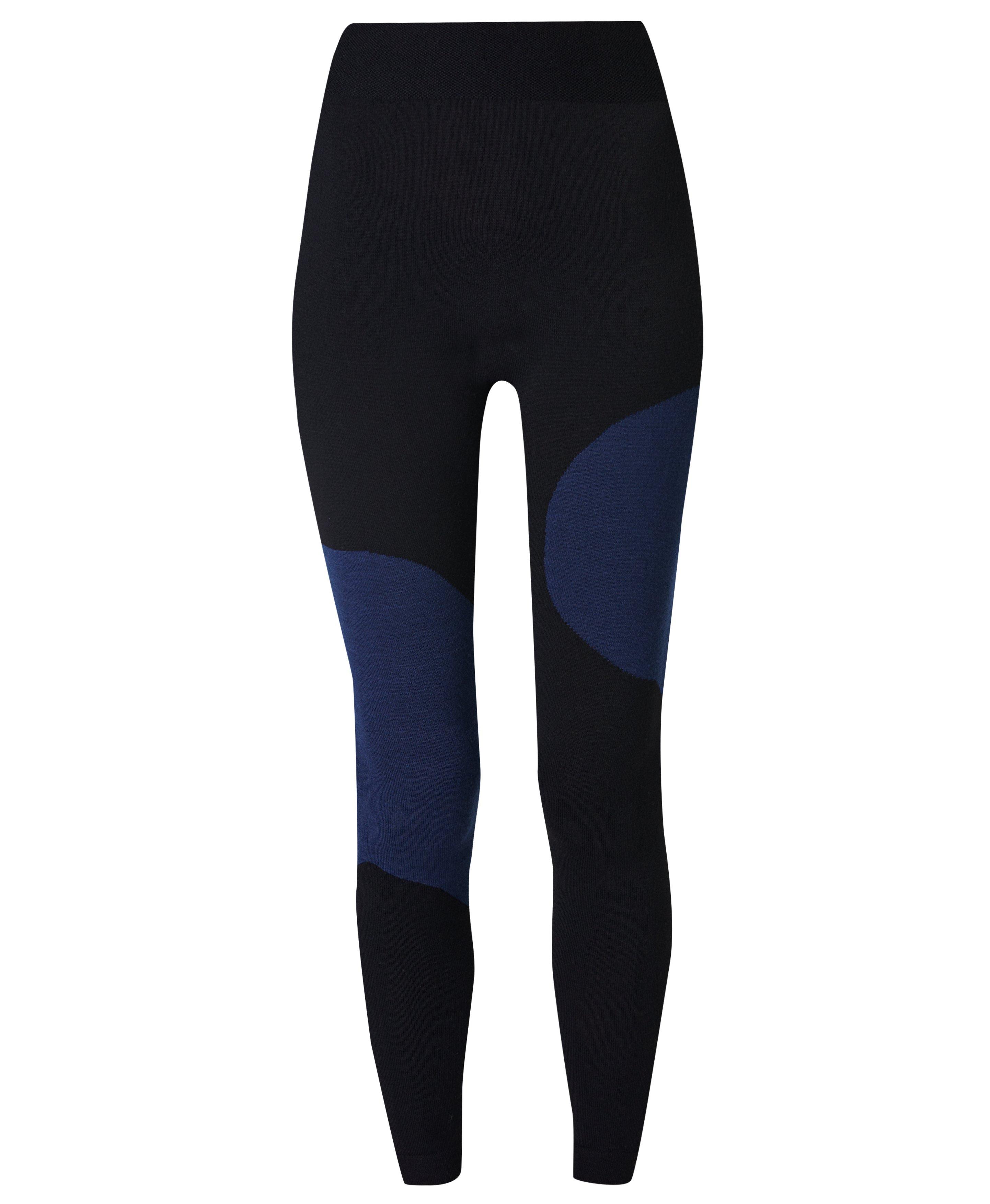 Merino Wave Base Layer Legging - Blue wave Jacquard | Women's Leggings |  Sweaty Betty