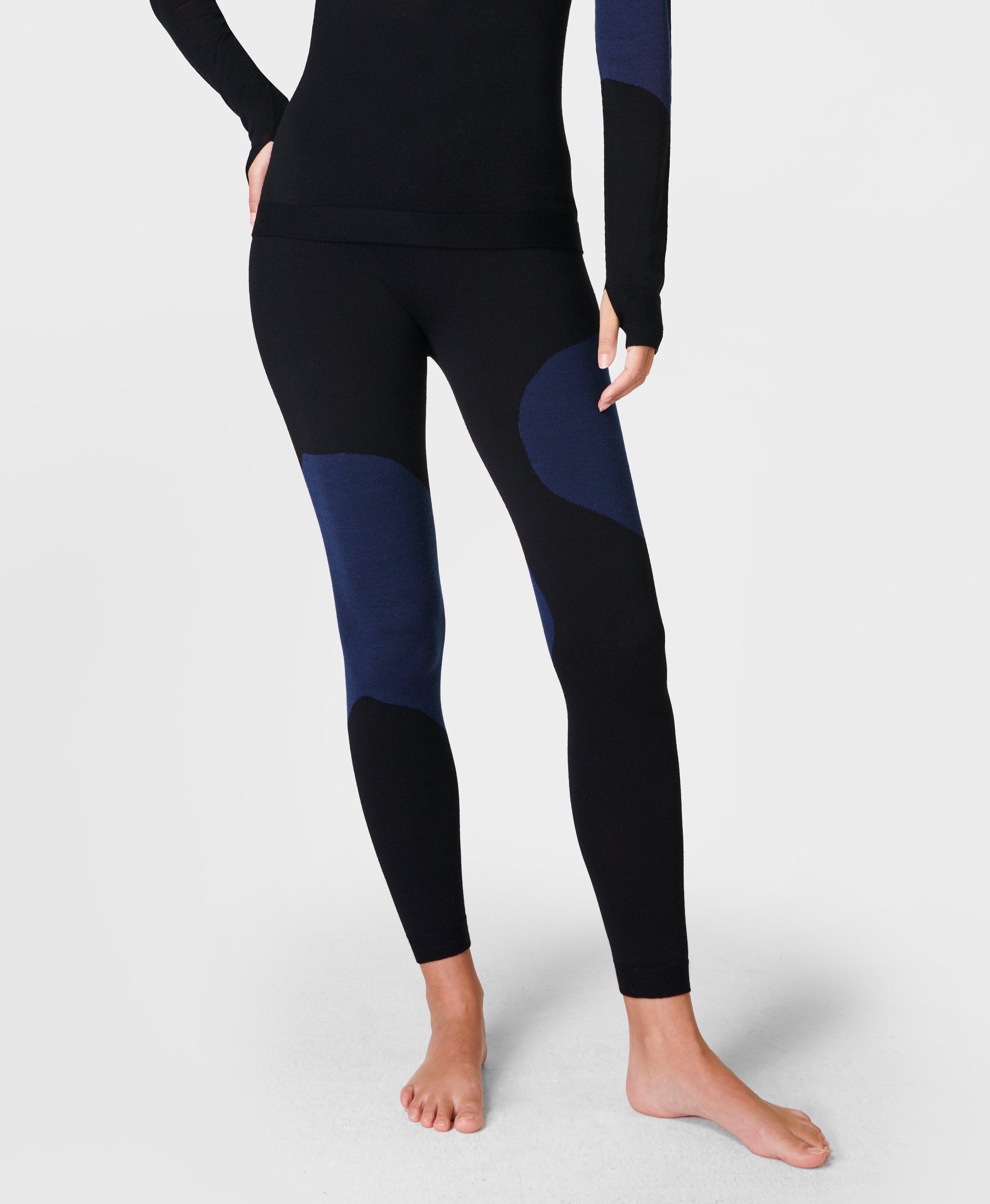 NEW Sweaty Betty Ski Base Layer Leggings SB6218- Navy Blue