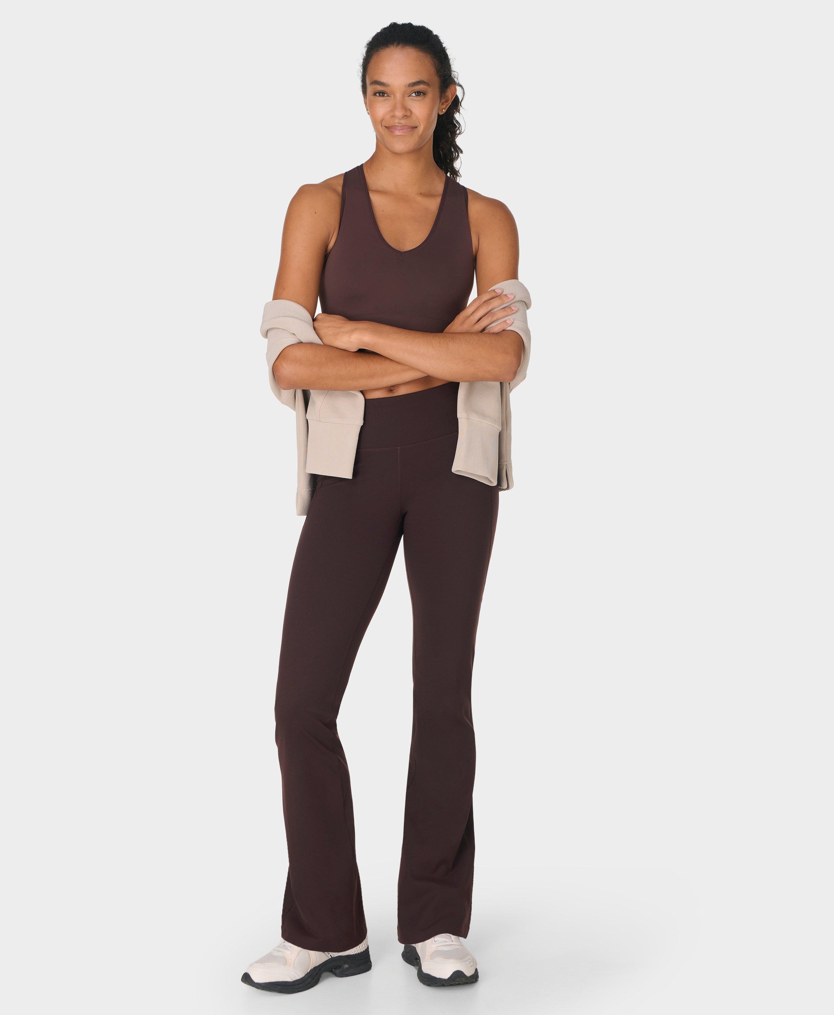 Sweaty Betty Power Gym Flared Leggings, Brown, Women's XS