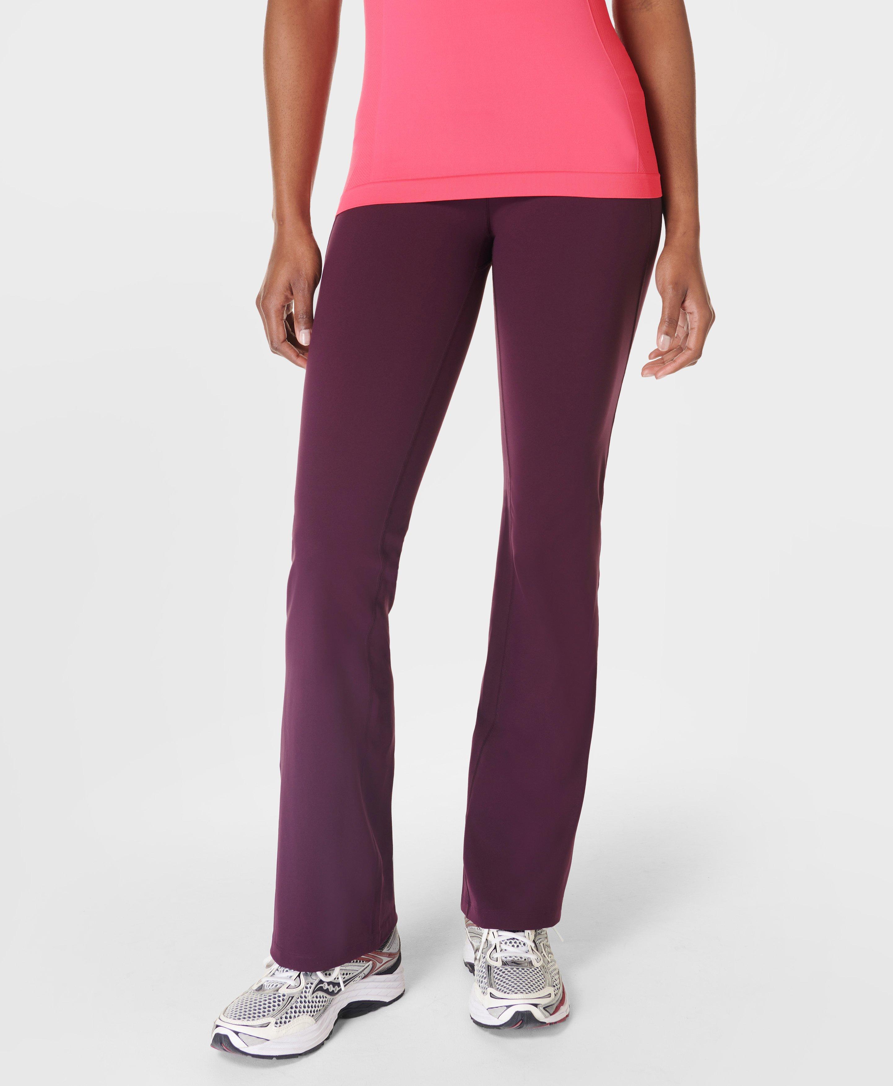 Pink yoga pants bootcut best sale