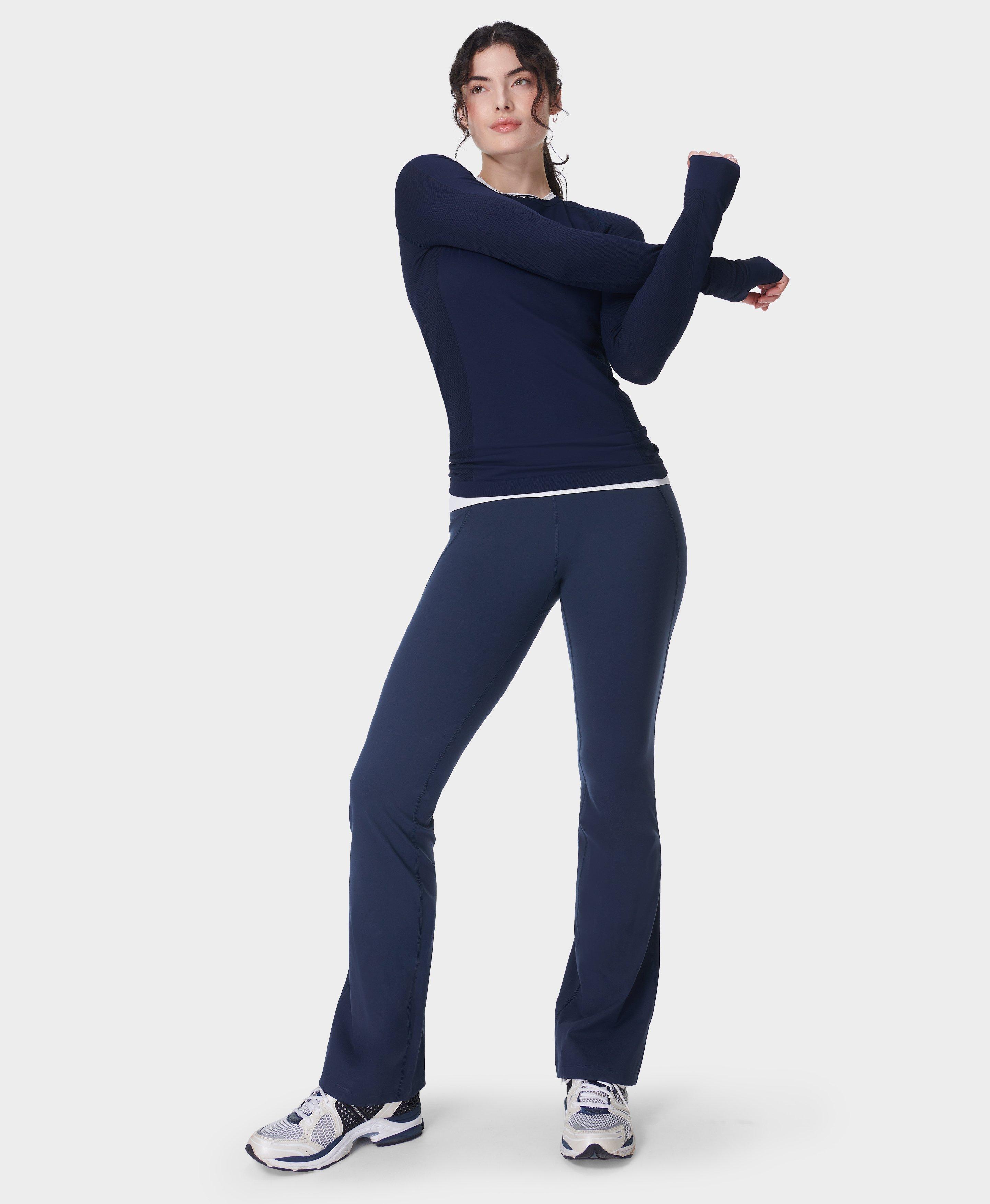 Sweaty Betty Power Gym Flared Leggings, Blue, Women's L