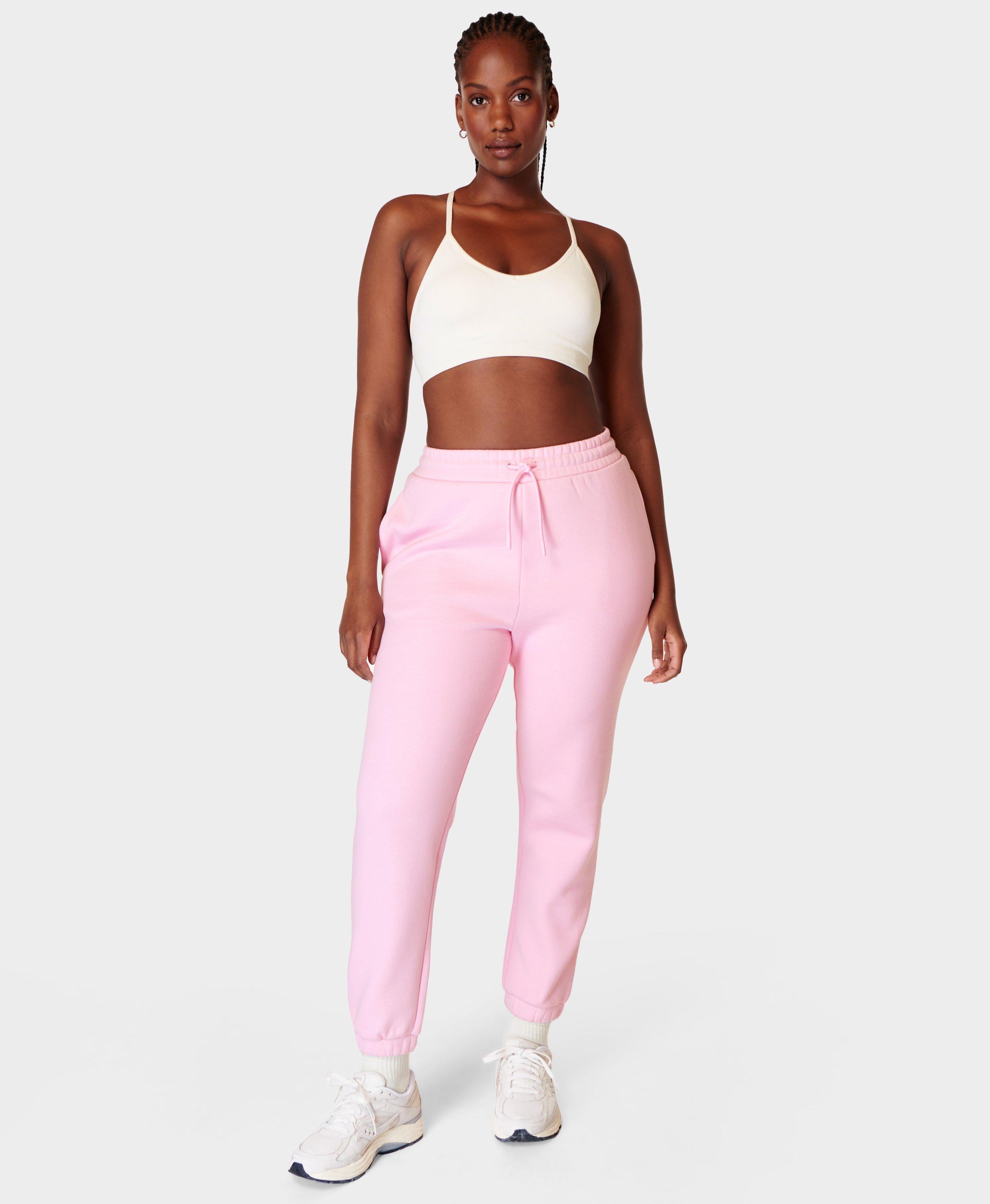 Pink cropped joggers new arrivals