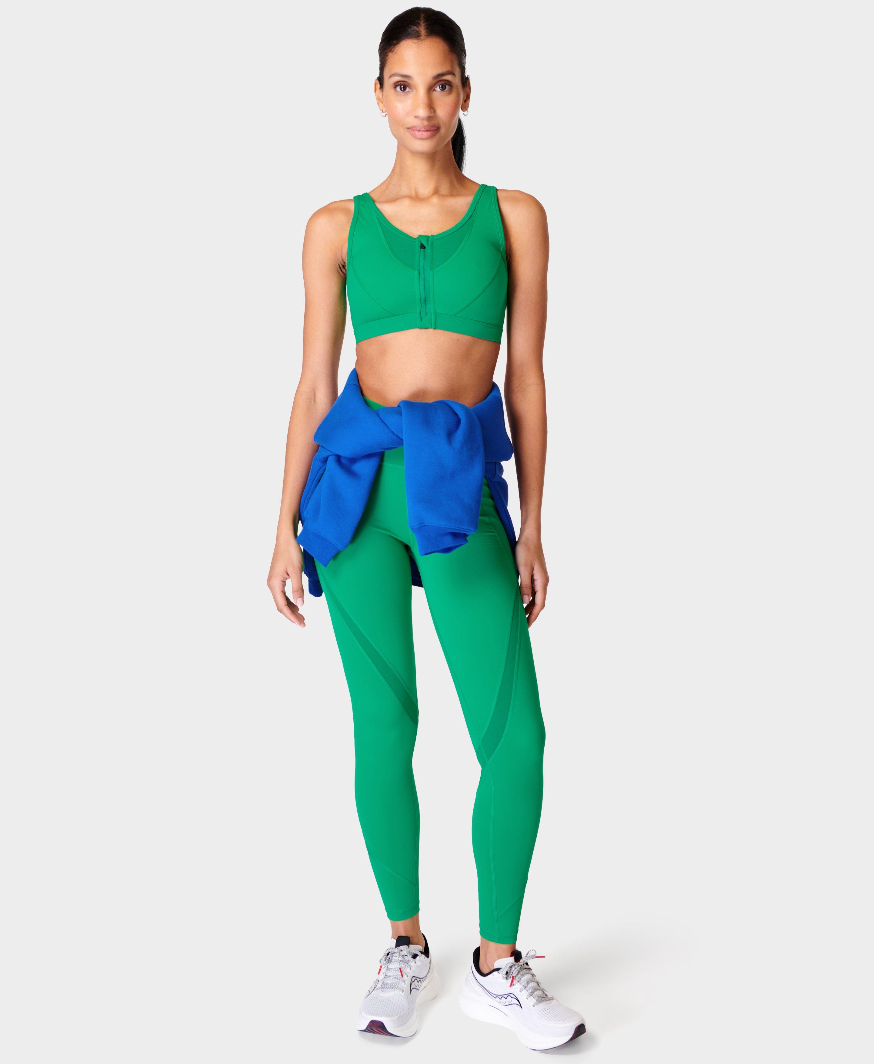 Power Icon Running Bra - Electro Green, Women's Sports Bras