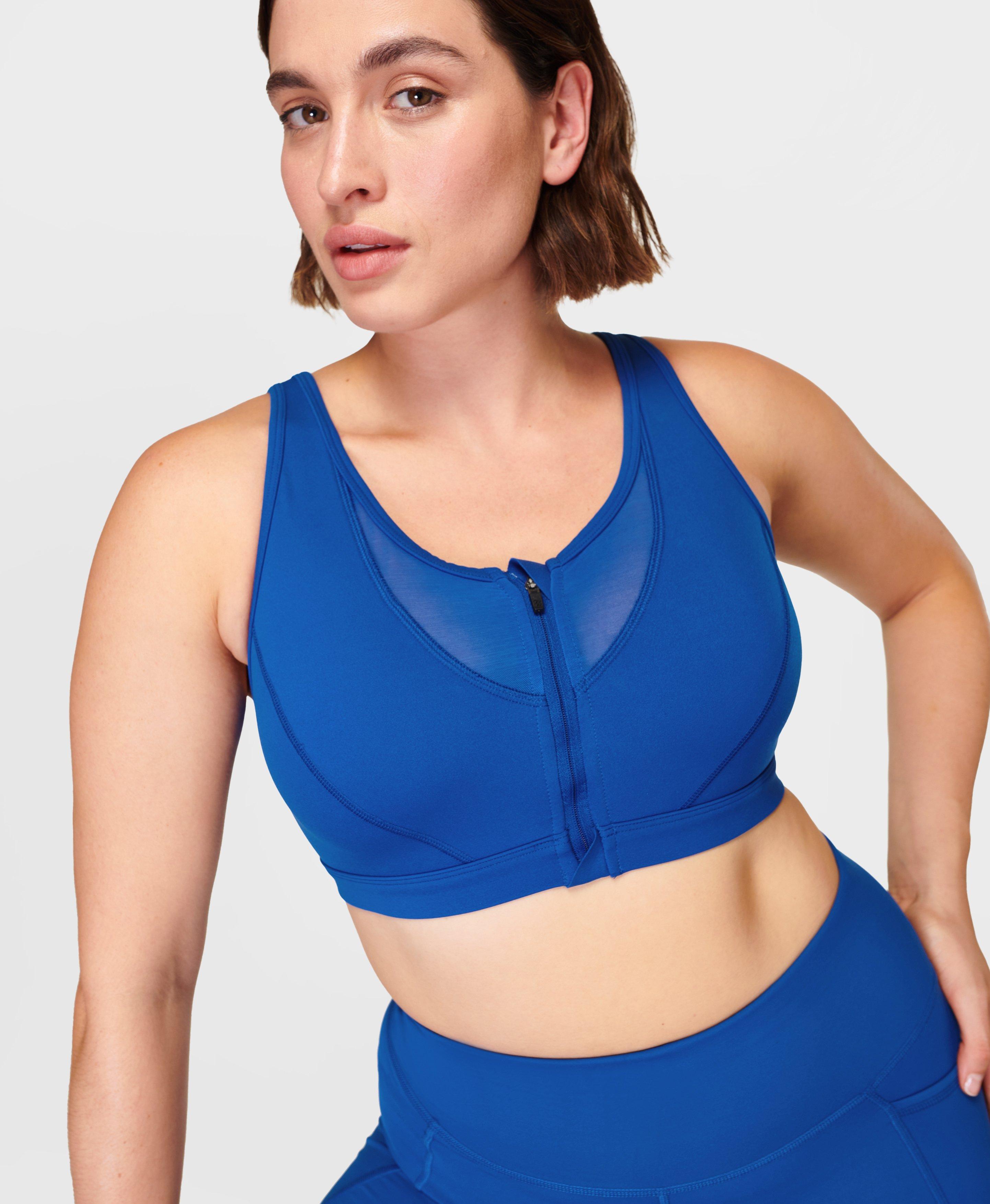 Power Icon Train Bra - Lightning Blue