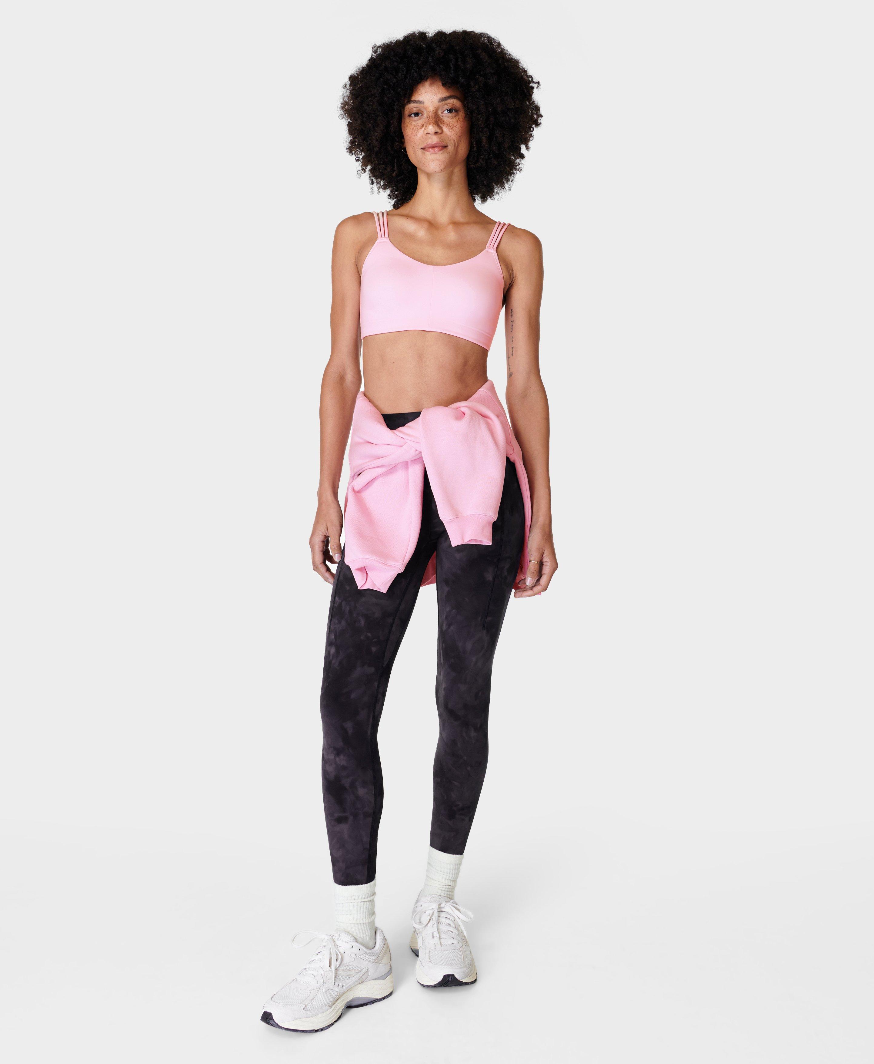 Sweaty Betty Stamina Workout Bra Women's Size XS Dk Pink Yoga Sports Bra  $44 Nwt 