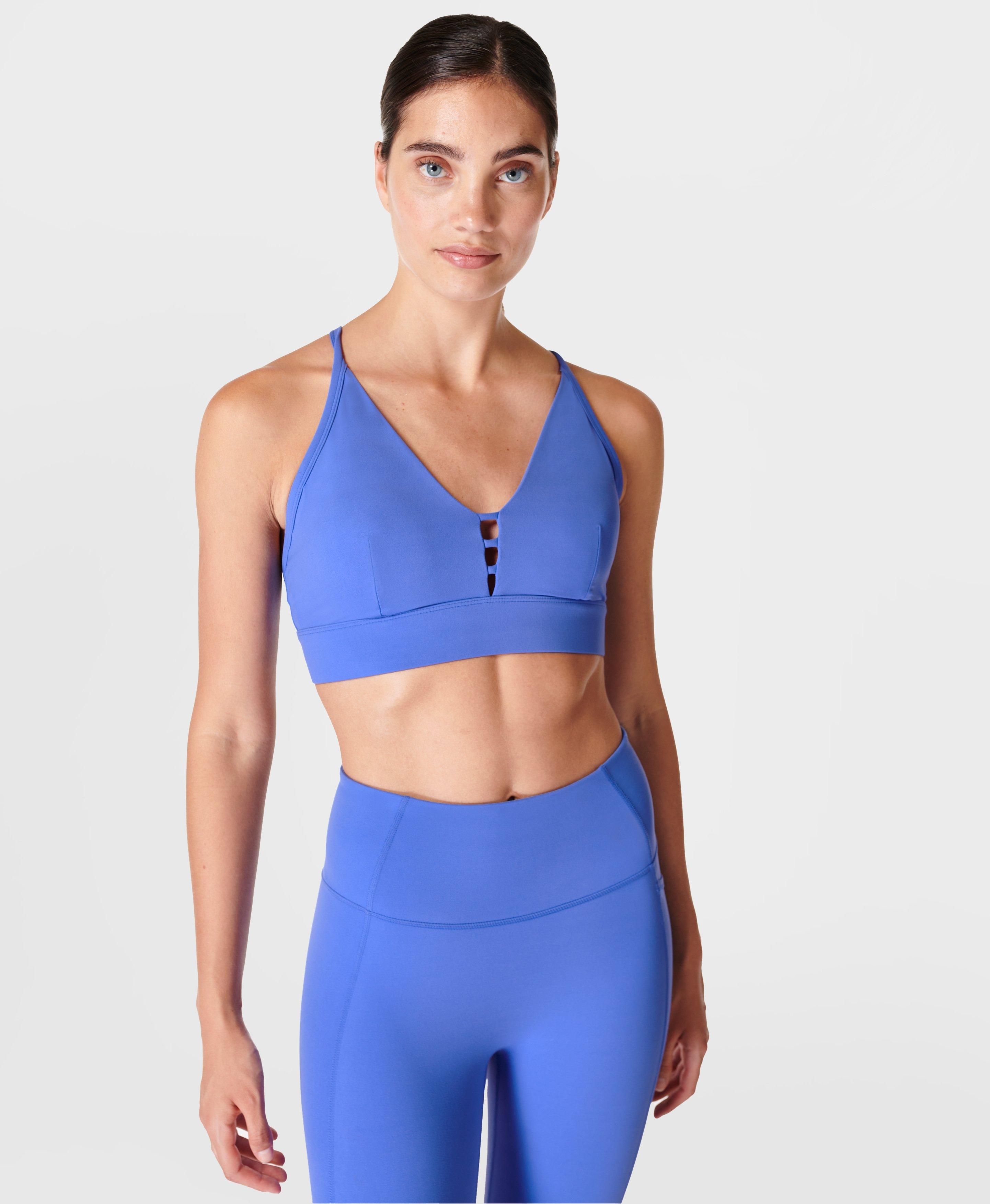 Super Soft Strappy Back Bra Color Theory - Calm Blue, Women's Sports Bras