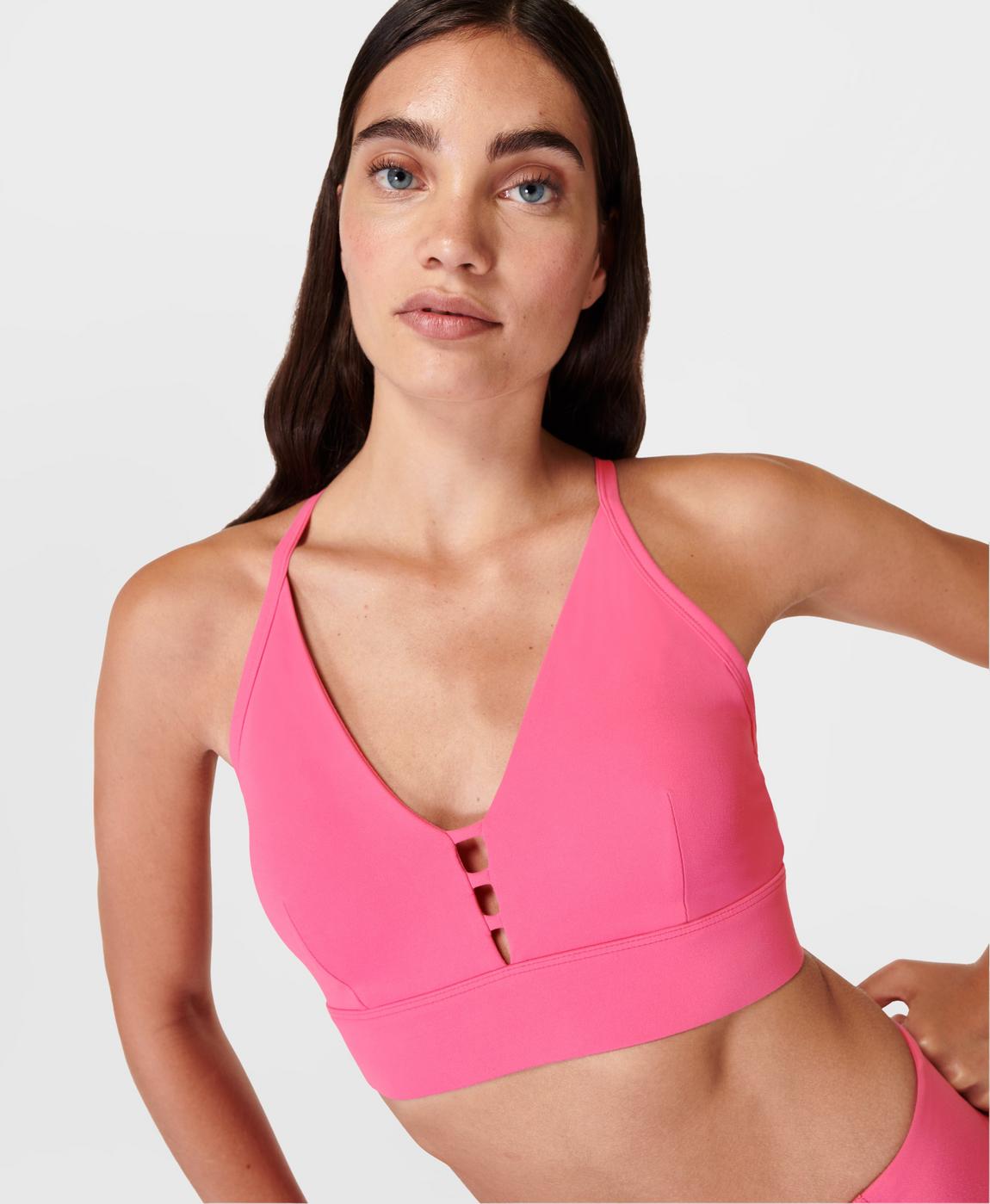 Super Soft Strappy Back Bra Colour Theory - Happy Pink, Women's Sports Bras