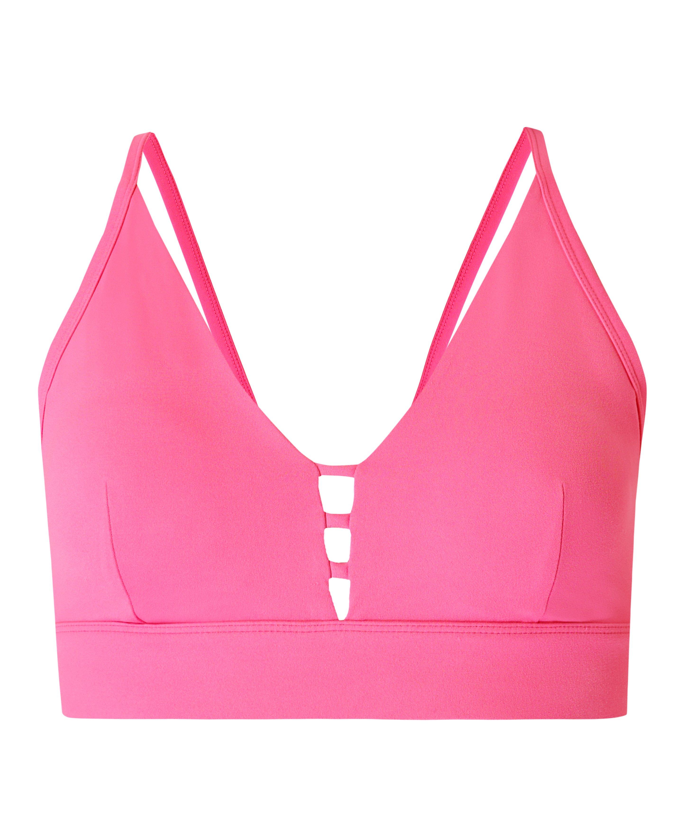 Sweaty Betty Studio Open Back Sports Bra Pink Pebble Print Small Retail $70  EUC