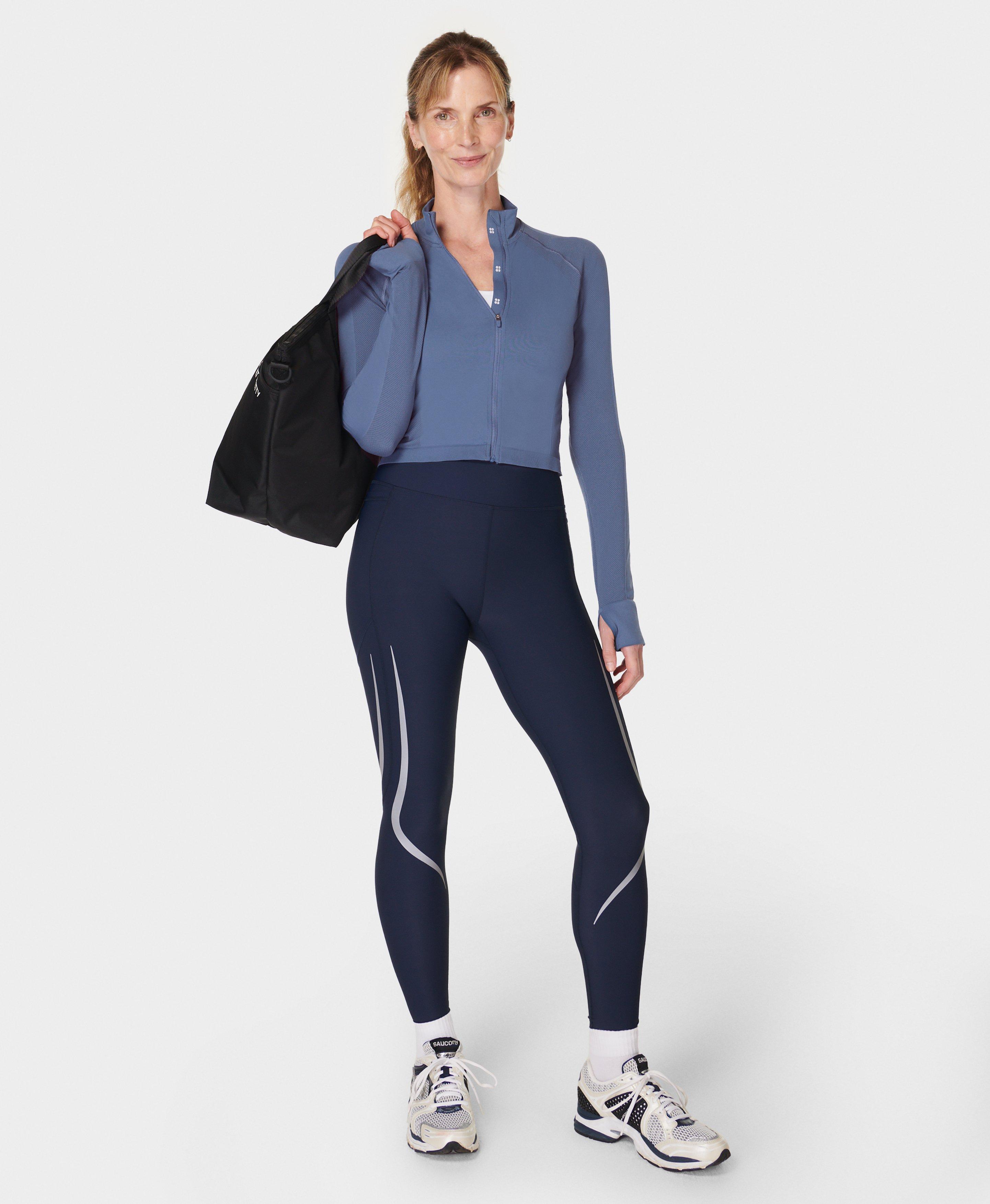 SWEATY BETTY Pace Jacquard outlet Running Half Zip