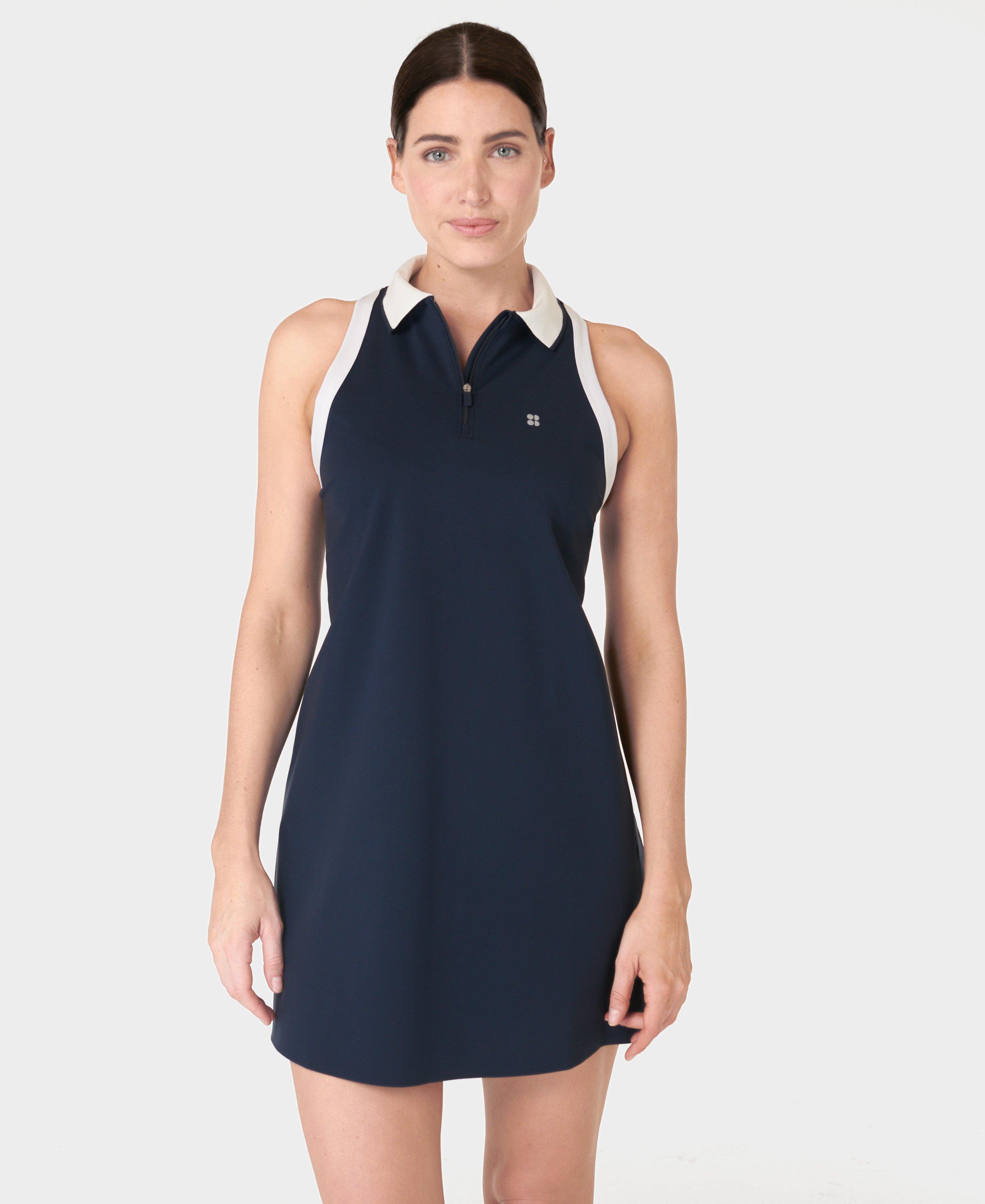 Power Match Point Pleat Tennis Dress Navy Blue Women s Dresses and Jumpsuits Sweaty Betty