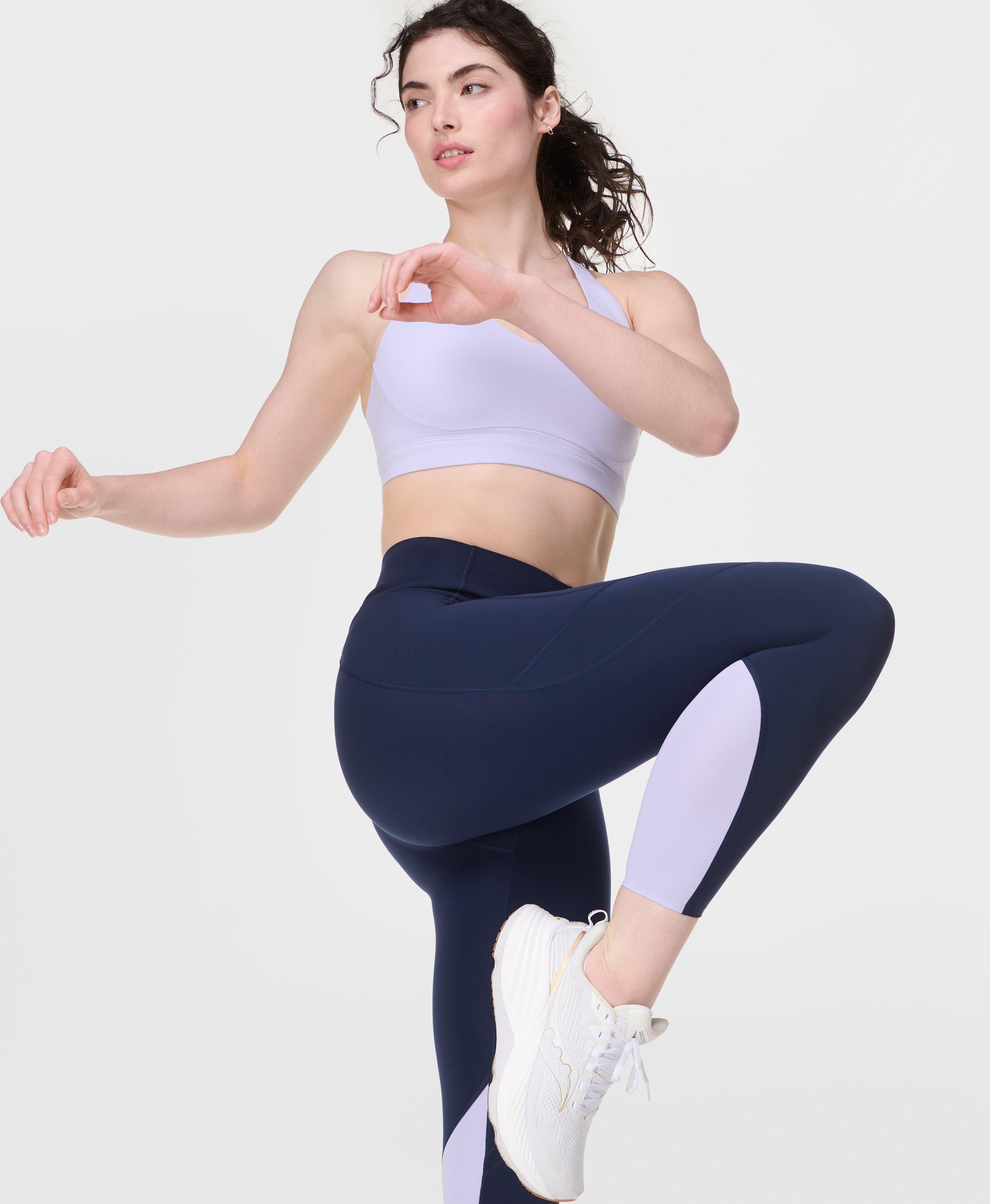 Sweaty Betty Power UltraSculpt High Waisted 7/8 Colour Block Gym Leggings, Multi Colored, Women's XL