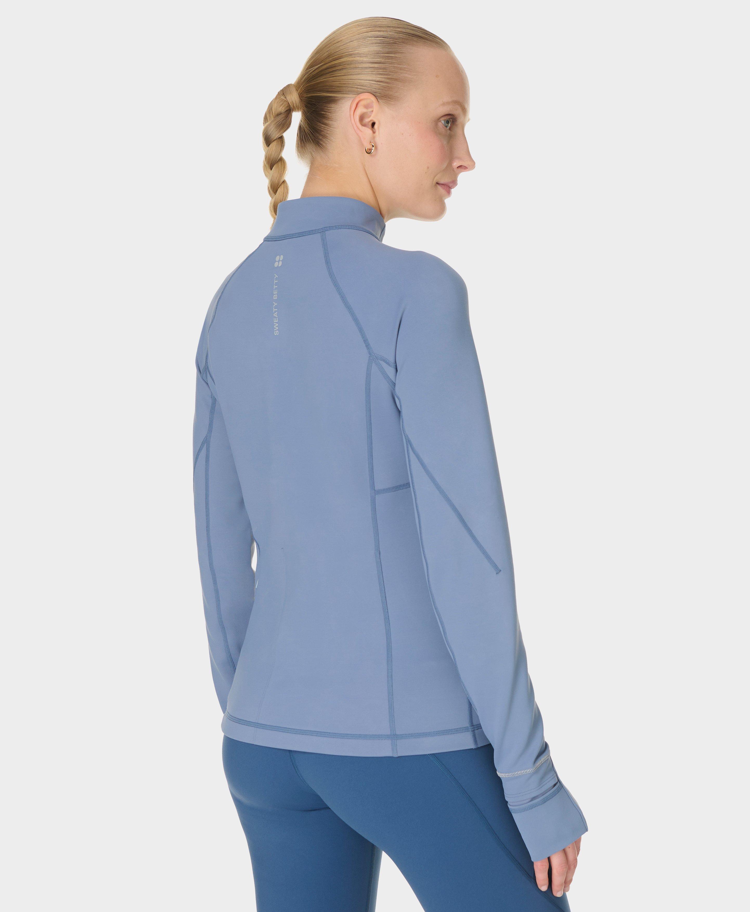 Pro Run Half Zip - Luxe Blue | Women's Sweaters + Hoodies | Sweaty
