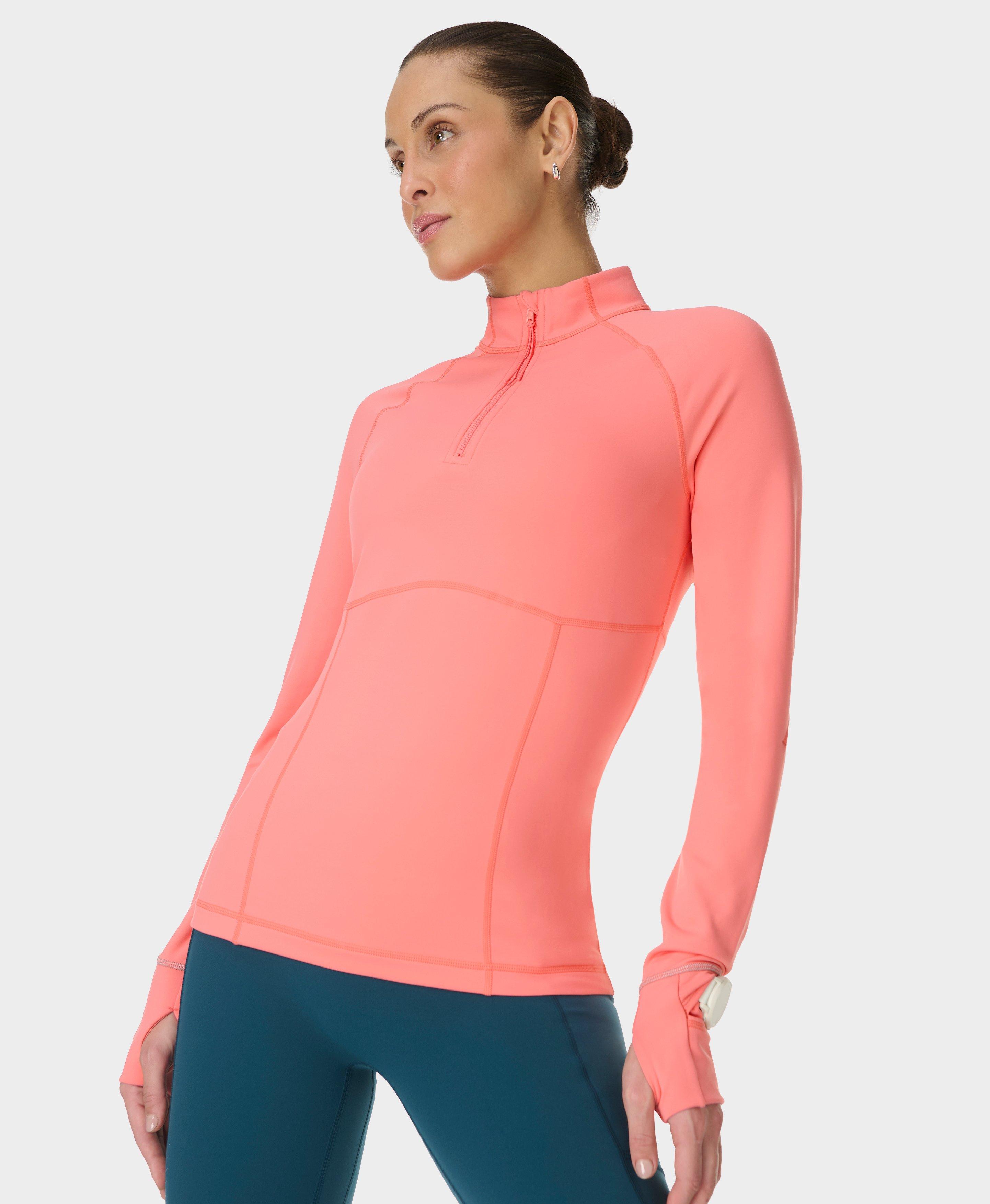 Pro Run Half Zip - Melon Pink | Women's Jumpers, Sweatshirts