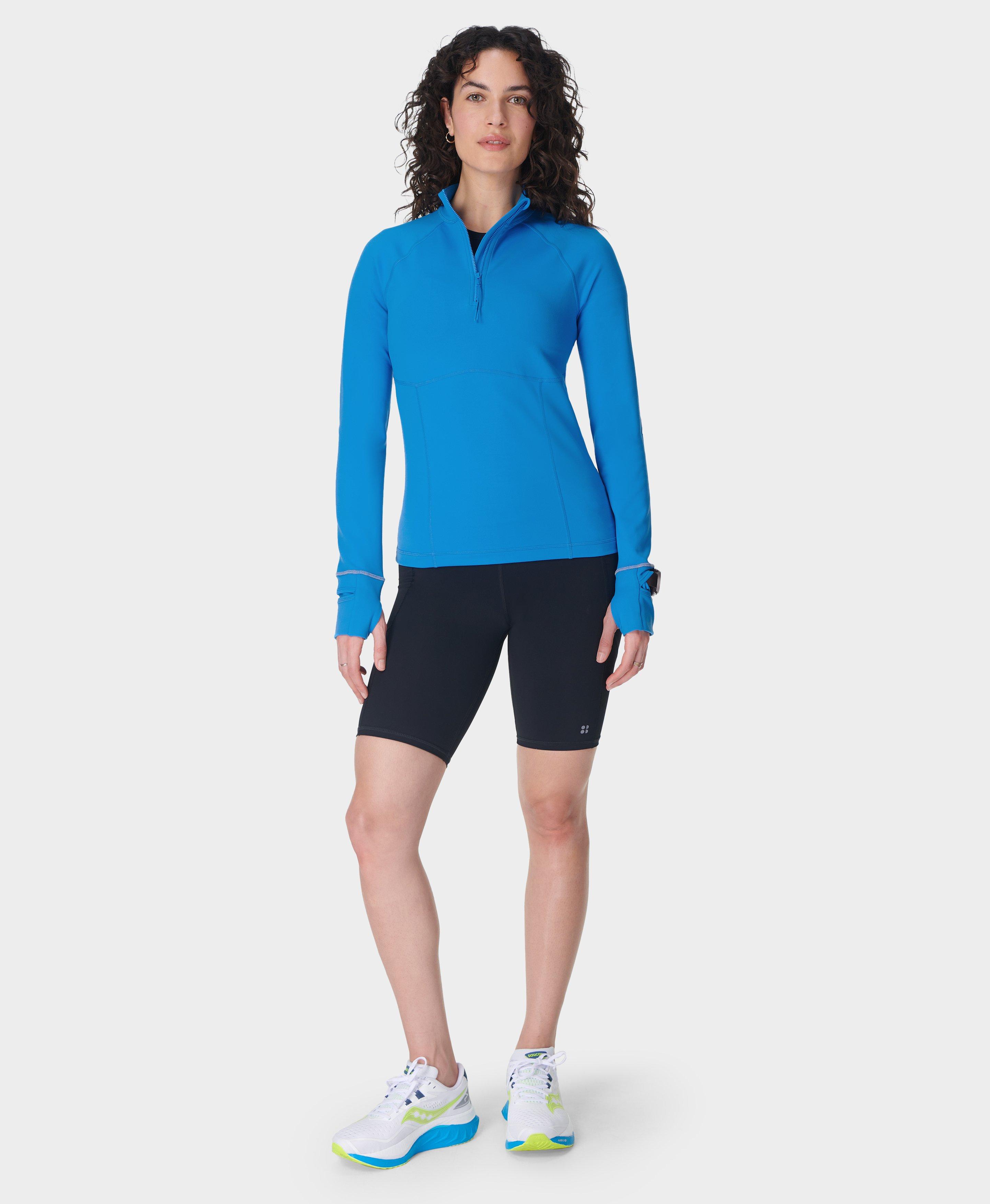 Sweaty Betty Pro Run Half Zip, Blue, Women's M