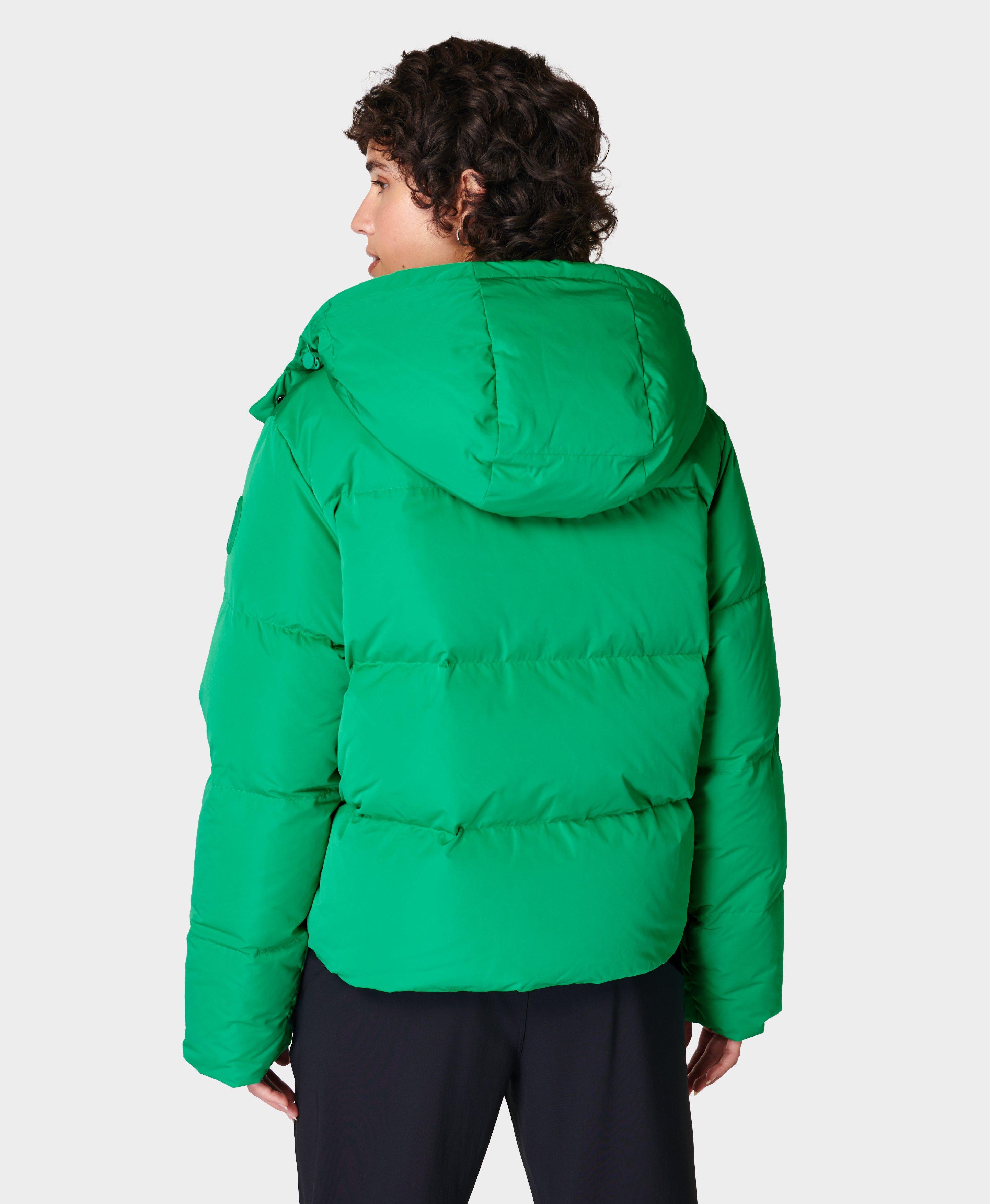 Womens green hot sale puffer coat