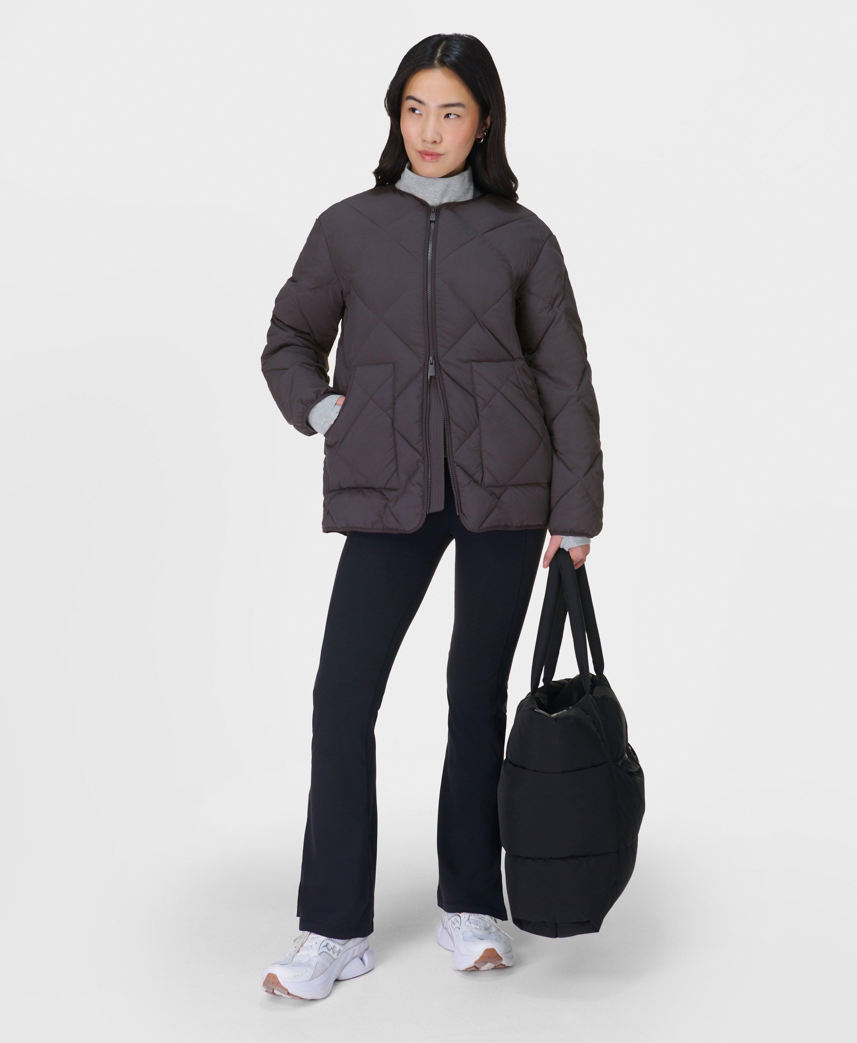 Sweaty Betty On The Move Quilted Jacket, Grey, Women's M
