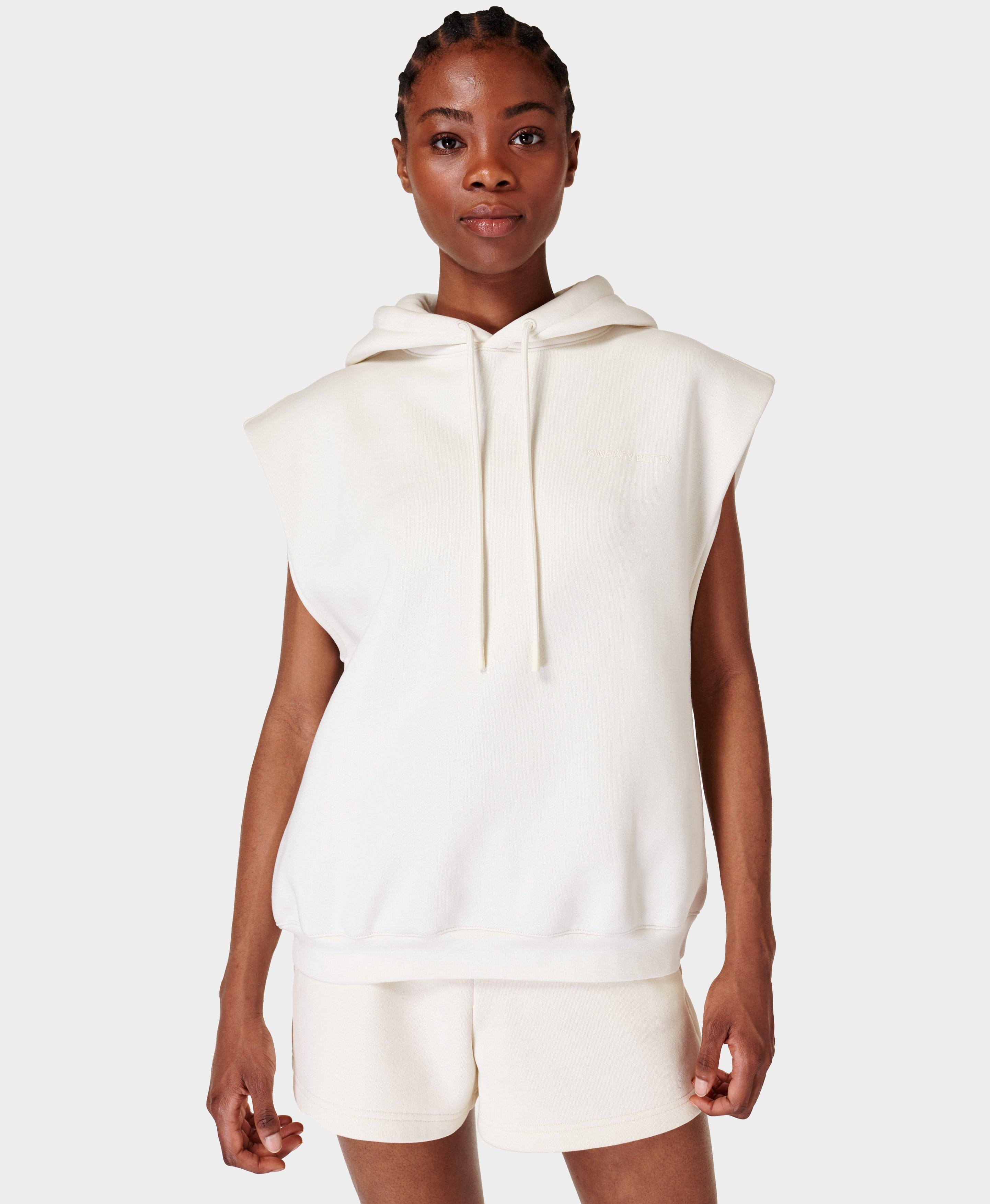 Sleeveless pullover hoodie women's on sale